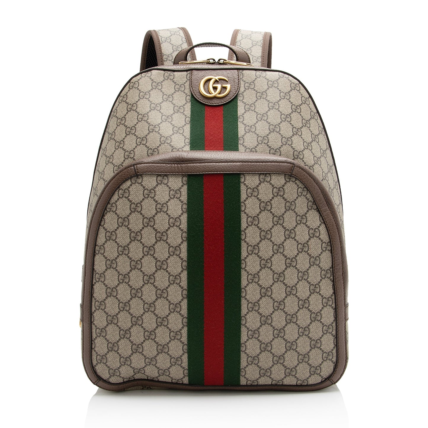 Gucci GG Supreme Ophidia Backpack SHF-MS84y9 Leather Canvas Nylon Brown Shoulder Bag