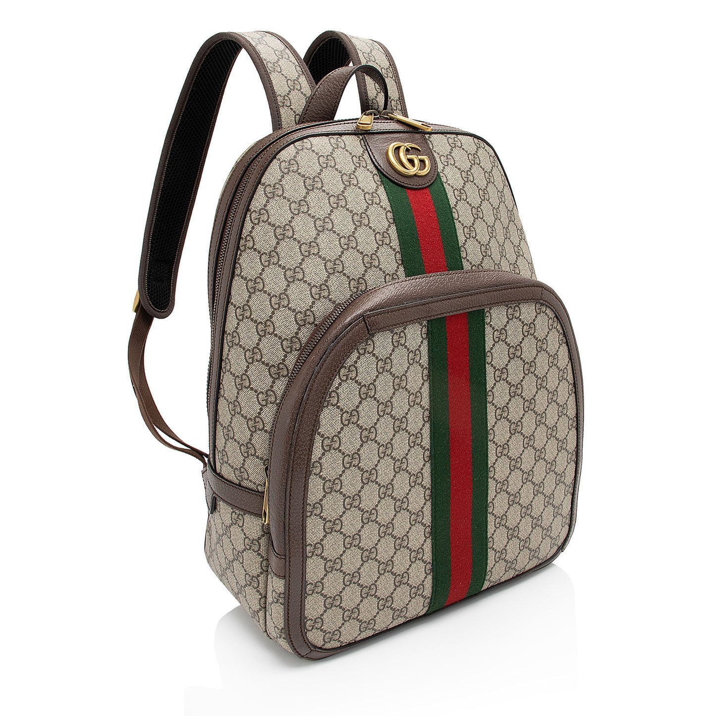 Gucci GG Supreme Ophidia Backpack SHF-tHcm2I Leather Canvas Nylon Brown Shoulder Bag