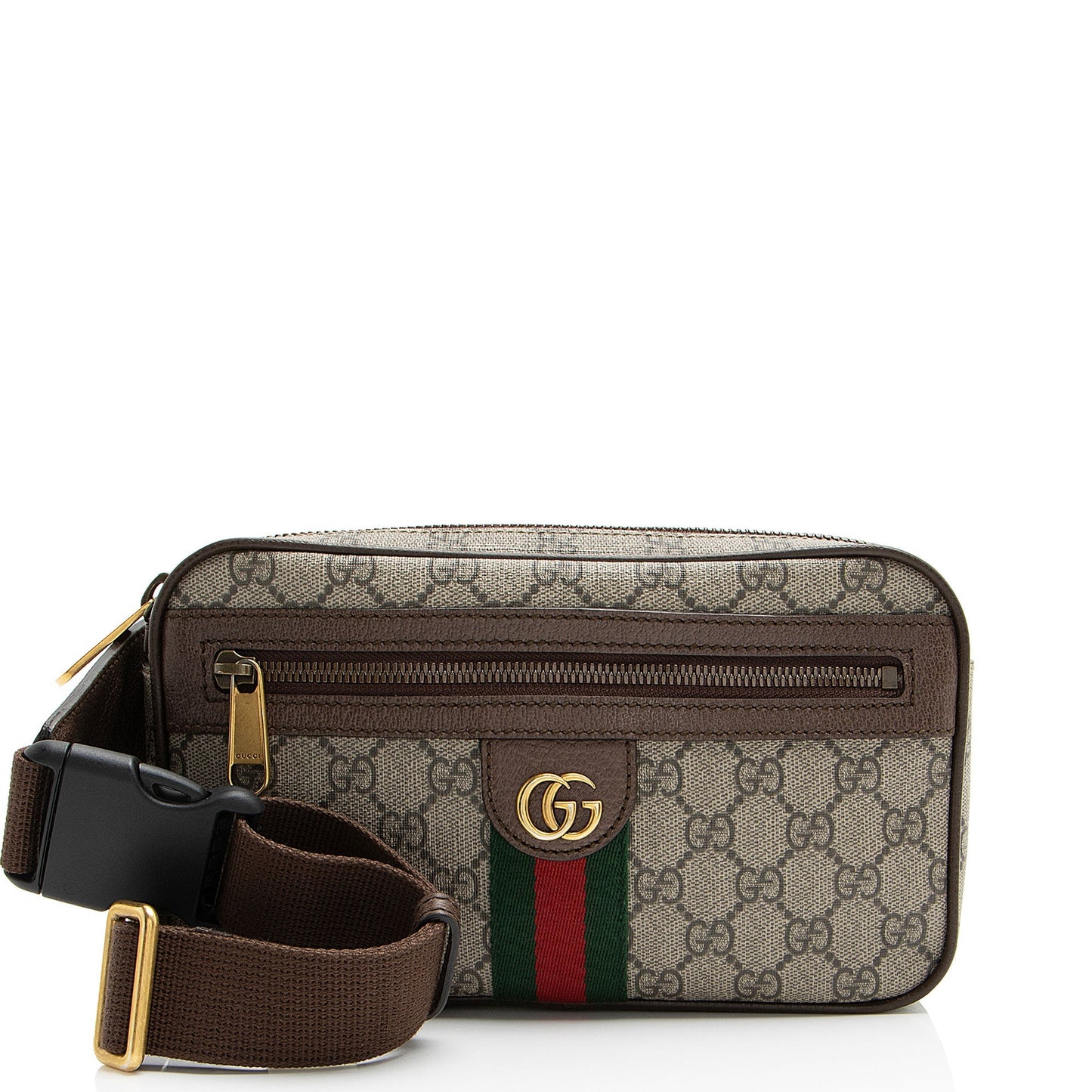 Gucci GG Supreme Ophidia Belt SHF-ljDFKC Leather Canvas Brown Beige Accessory