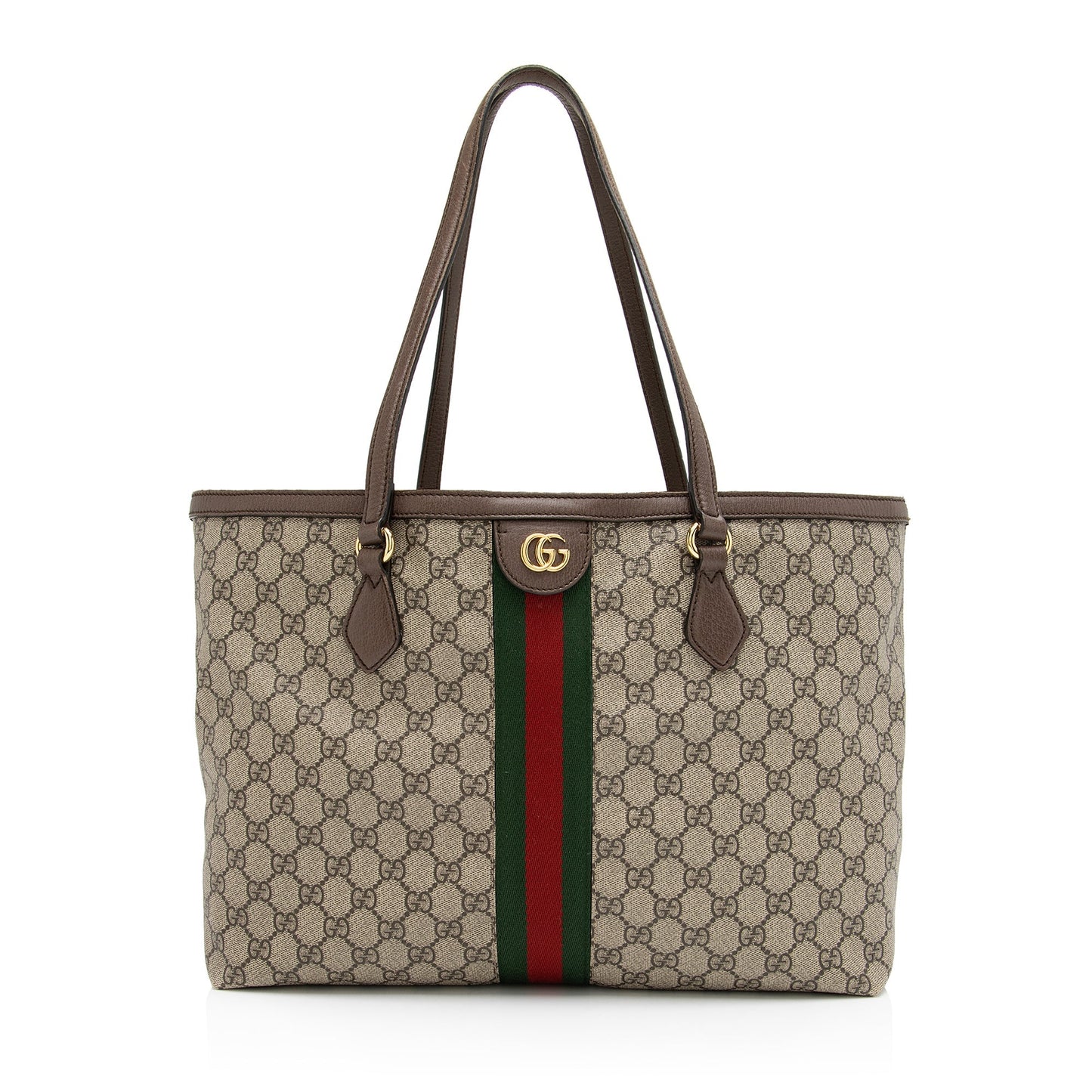 Gucci GG Supreme Ophidia Shopping SHF-Kia2Dy Leather Canvas Nylon Brown Tote Bag