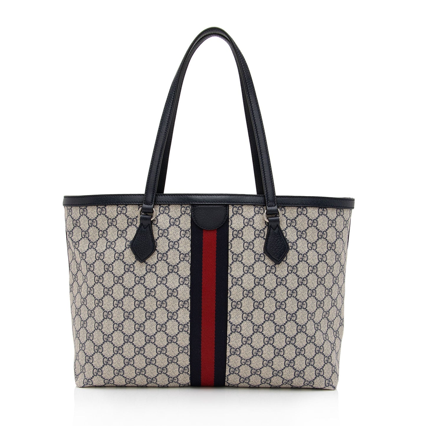 Gucci GG Supreme Ophidia Shopping SHF-I4F76i Leather Canvas Nylon White Tote Bag