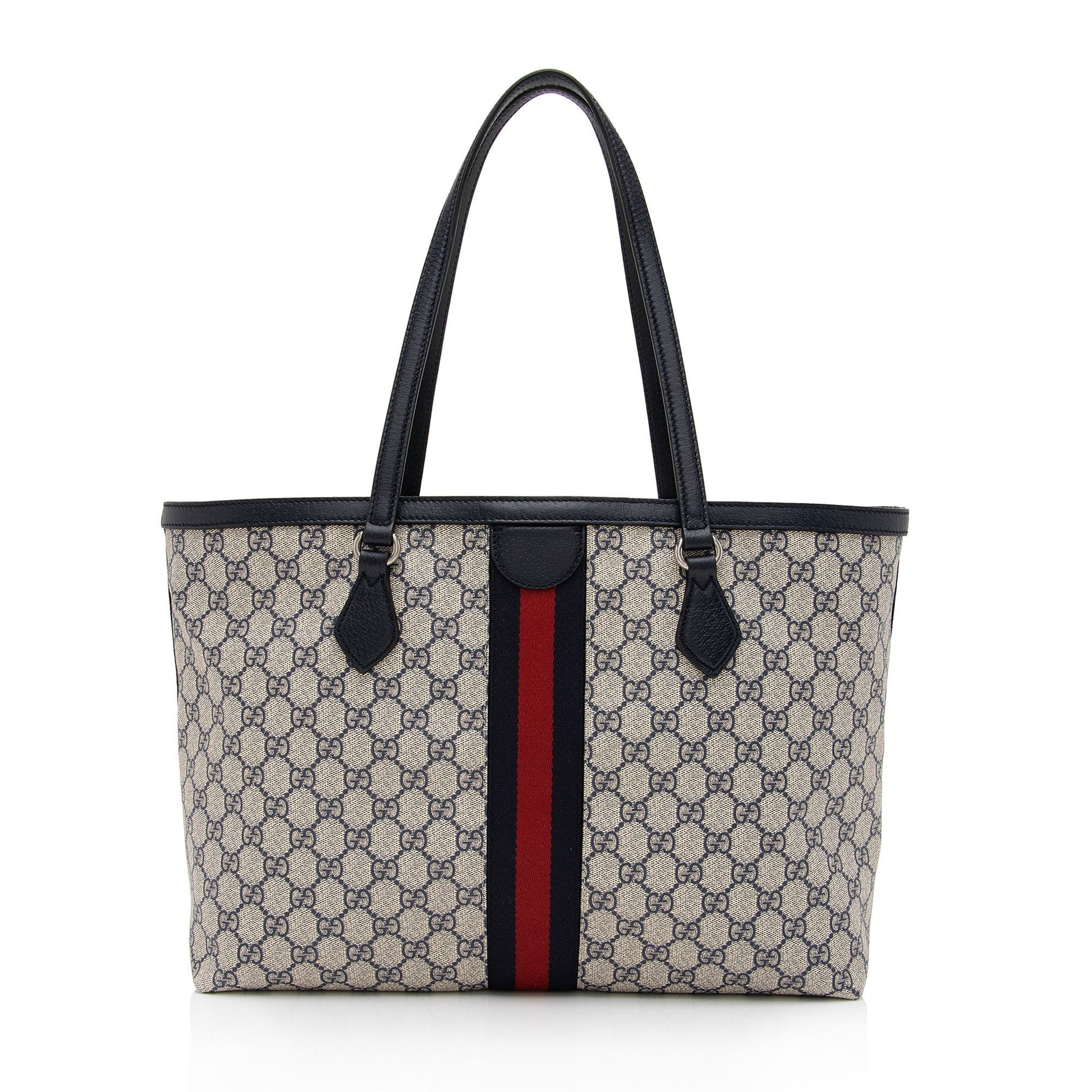 Gucci GG Supreme Ophidia Shopping SHF-I4F76i Leather Canvas Nylon White Tote Bag
