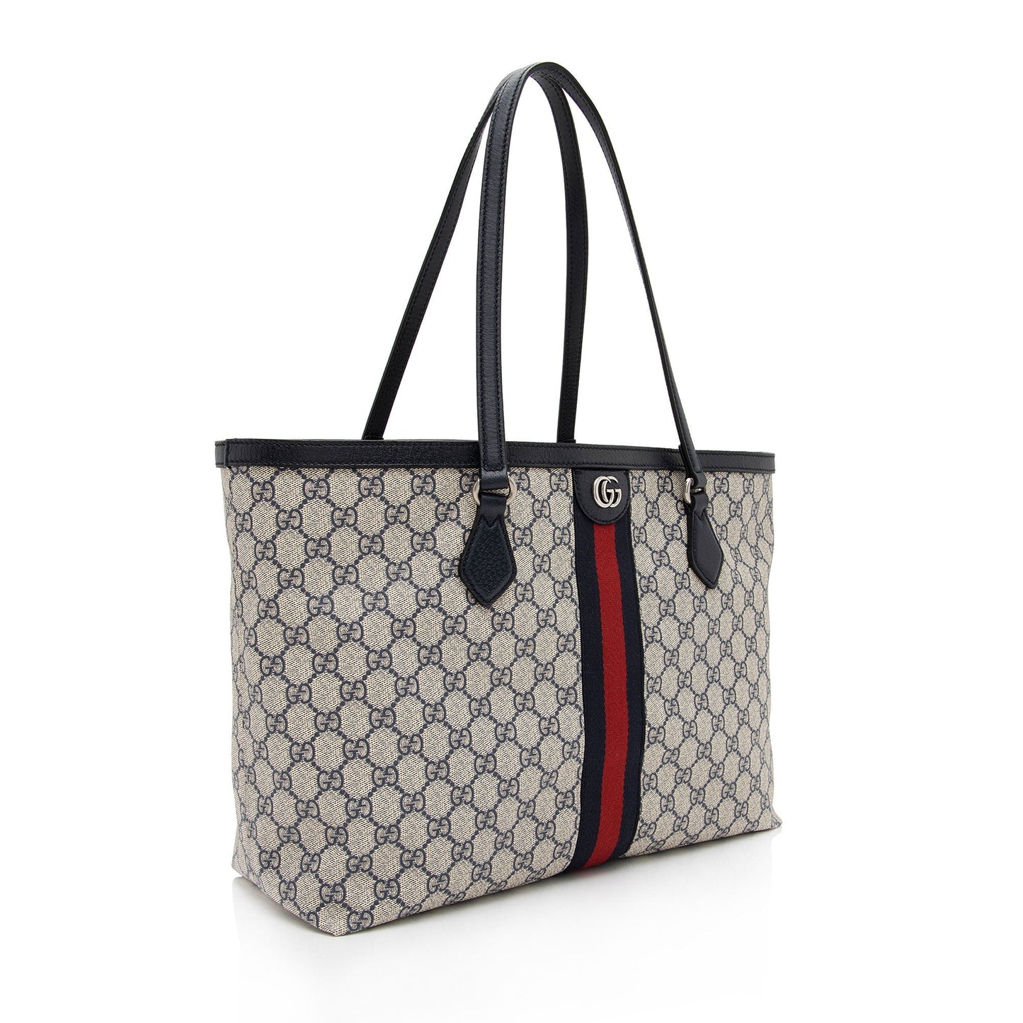 Gucci GG Supreme Ophidia Shopping SHF-I4F76i Leather Canvas Nylon White Tote Bag