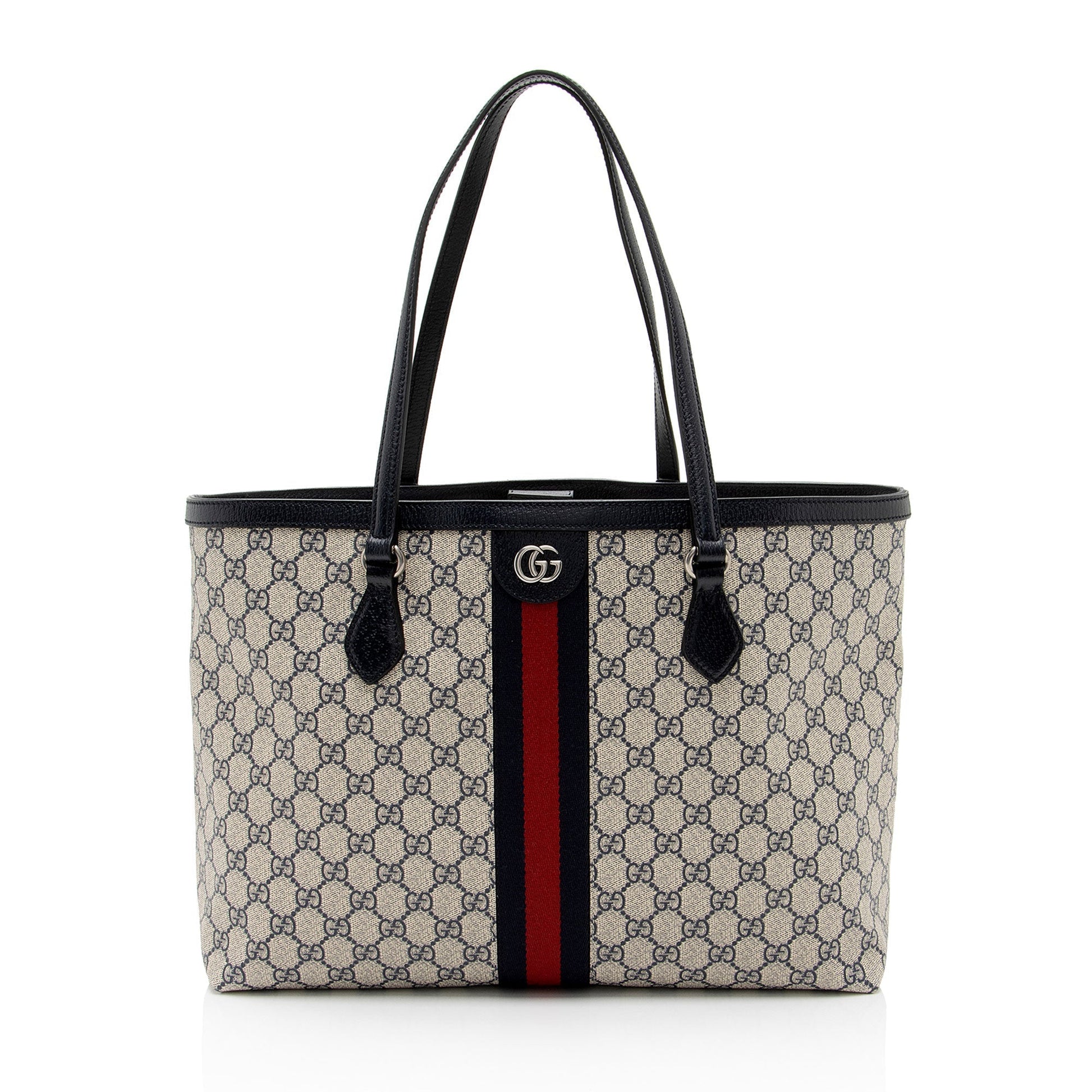 Gucci GG Supreme Ophidia Shopping SHF-lalJpk Leather Canvas Nylon Beige Tote Bag