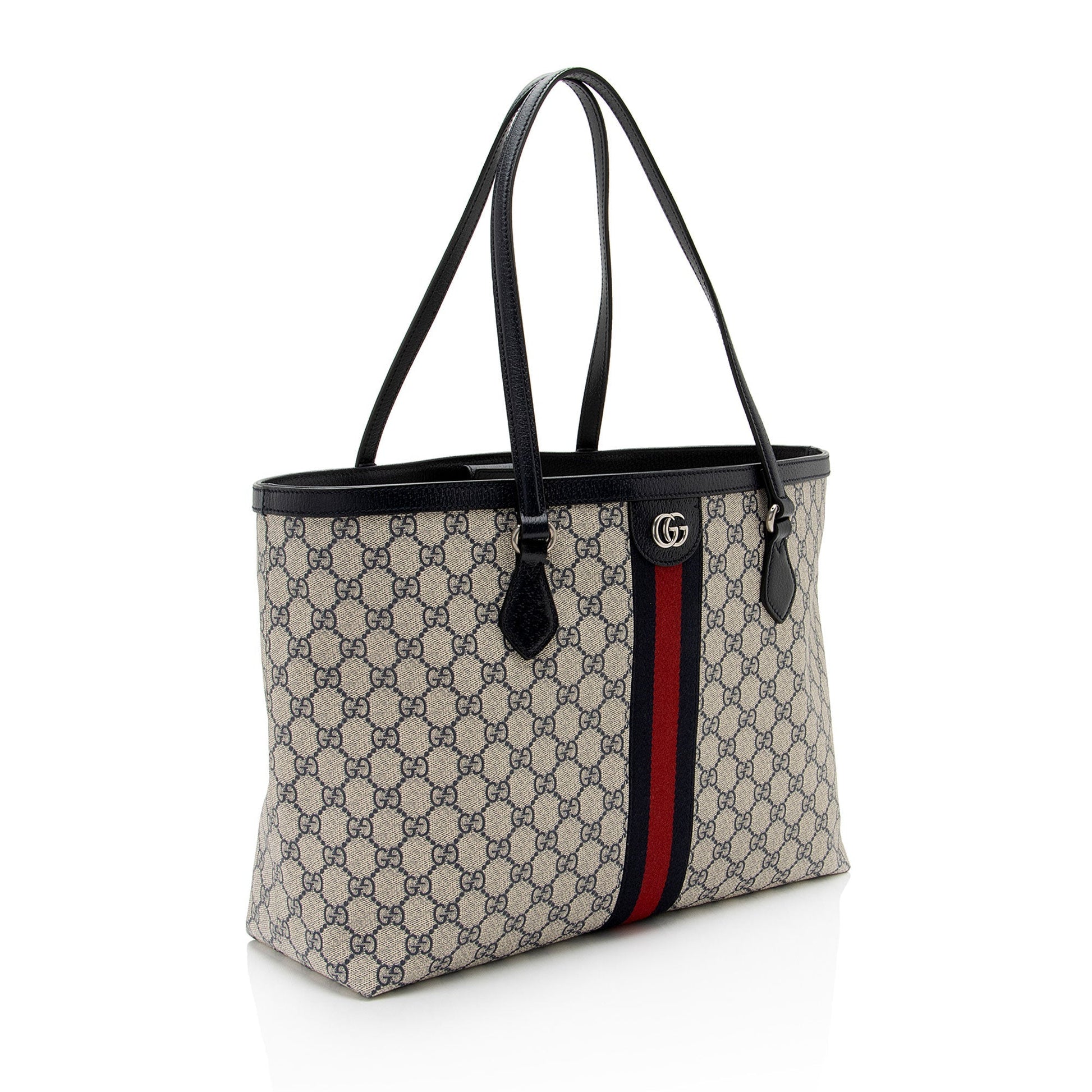 Gucci GG Supreme Ophidia Shopping SHF-lalJpk Leather Canvas Nylon Beige Tote Bag
