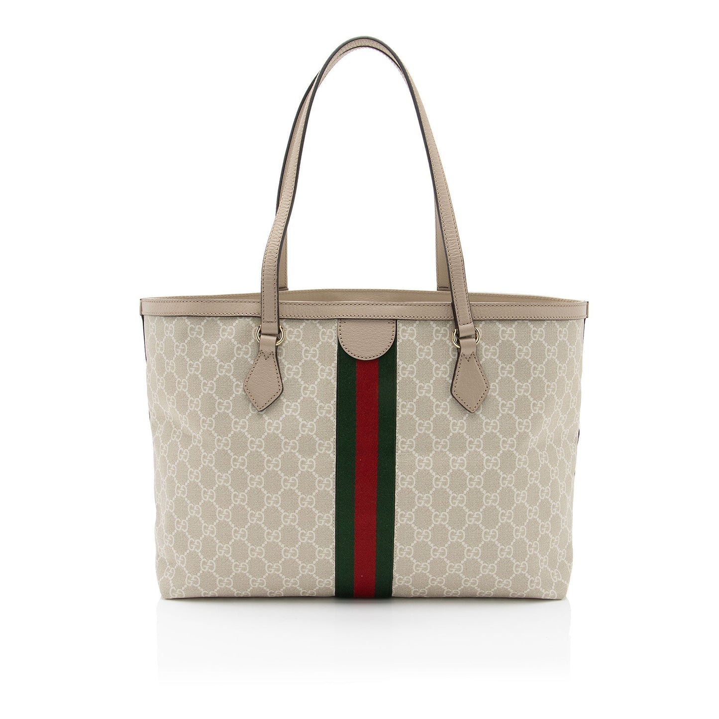Gucci GG Supreme Ophidia Shopping SHF-BYTaJV Leather Canvas Nylon White Tote Bag
