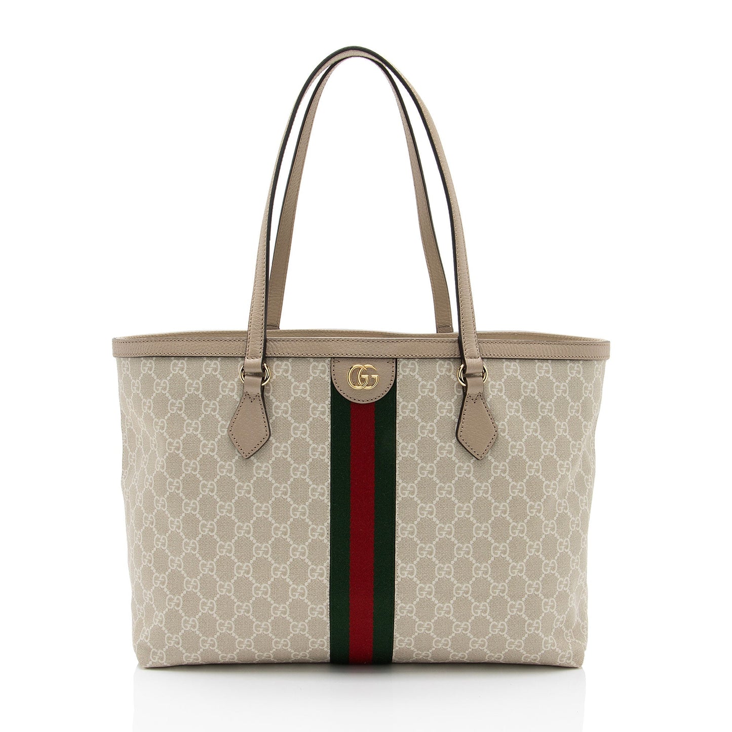 Gucci GG Supreme Ophidia Shopping SHF-BYTaJV Leather Canvas Nylon White Tote Bag