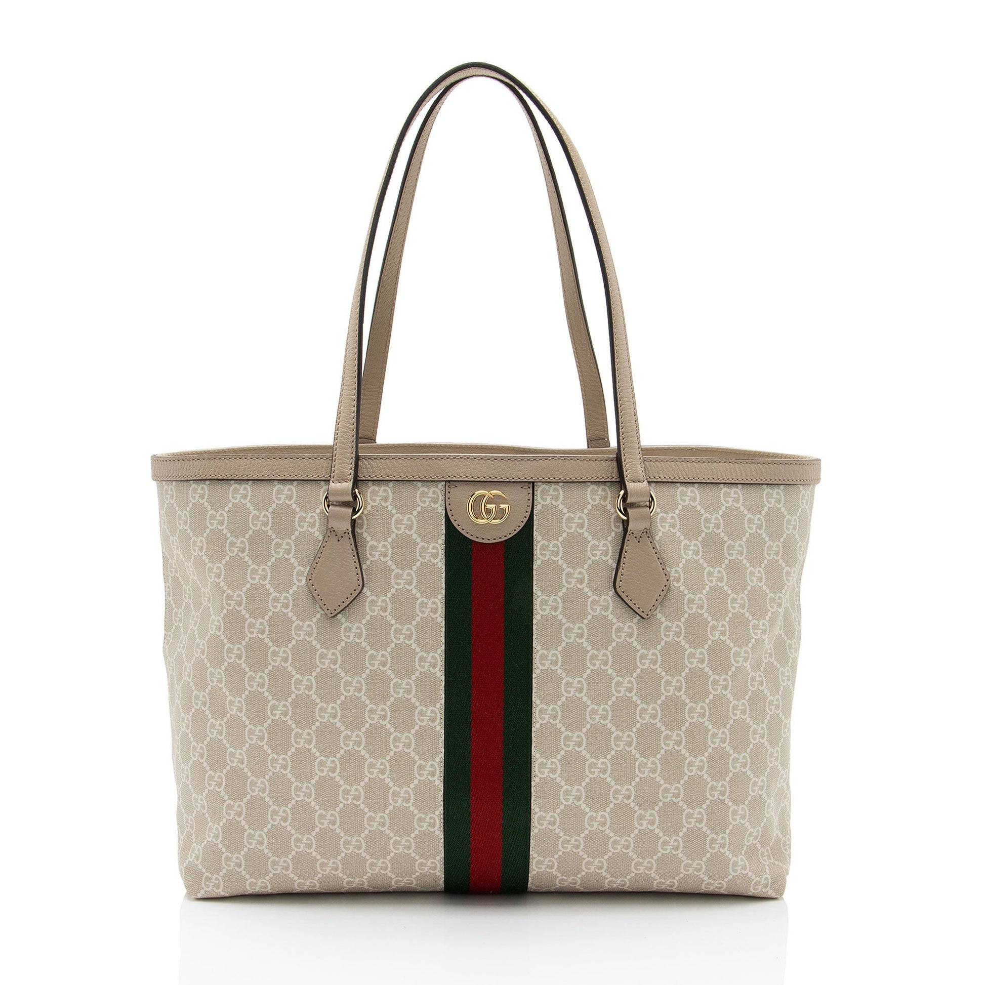 Gucci GG Supreme Ophidia Shopping SHF-BYTaJV Leather Canvas Nylon White Tote Bag