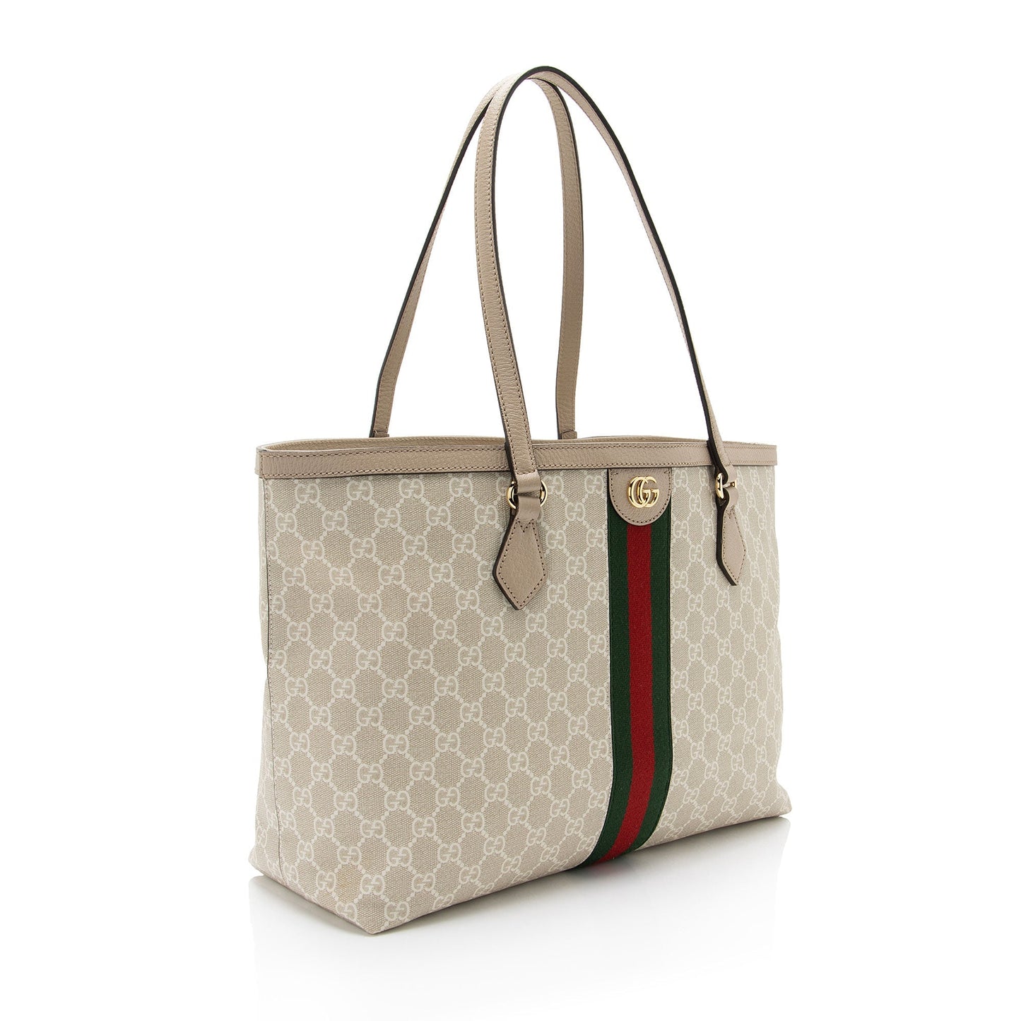Gucci GG Supreme Ophidia Shopping SHF-BYTaJV Leather Canvas Nylon White Tote Bag