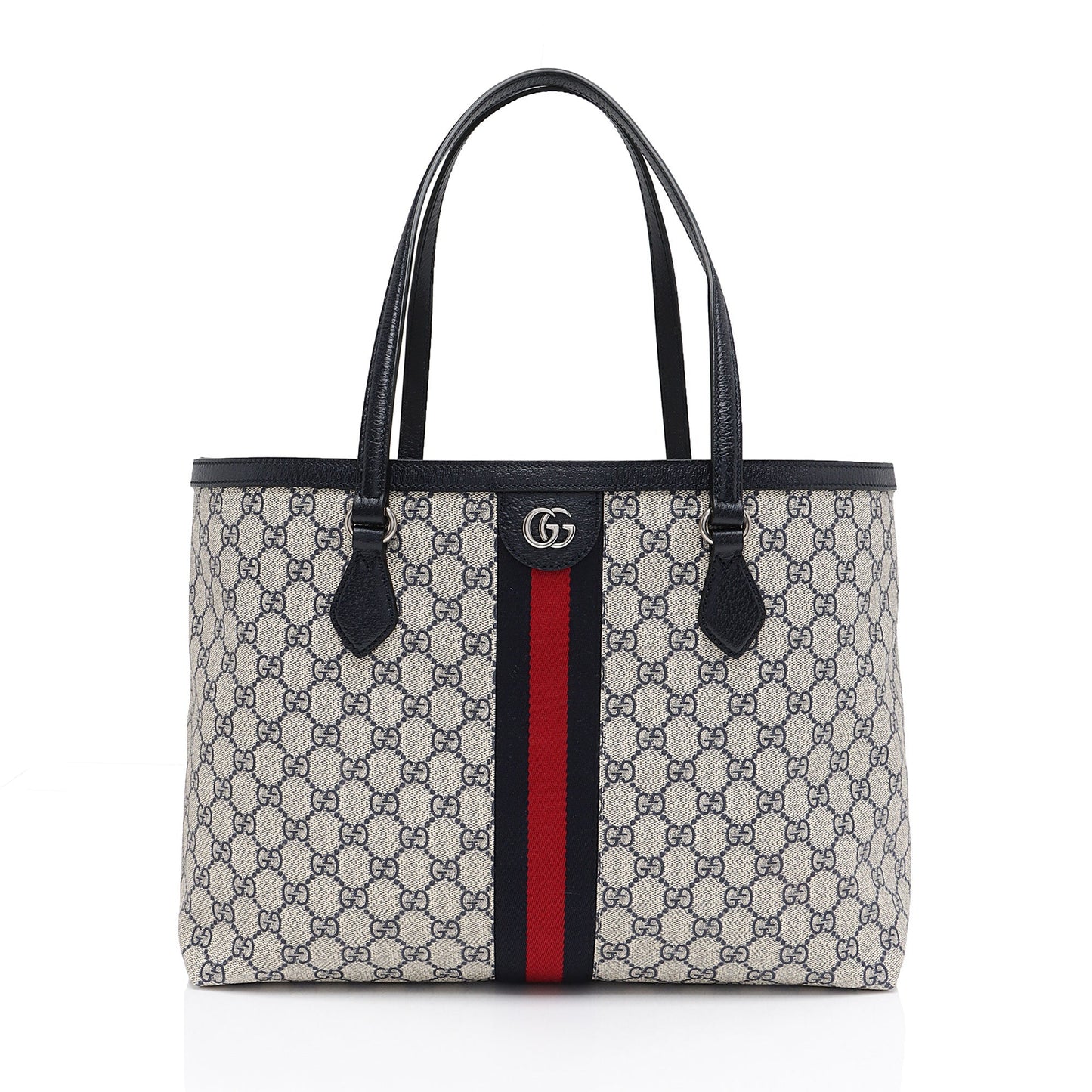 Gucci GG Supreme Ophidia Shopping SHF-oWa7Rz Leather Canvas Nylon Beige Tote Bag