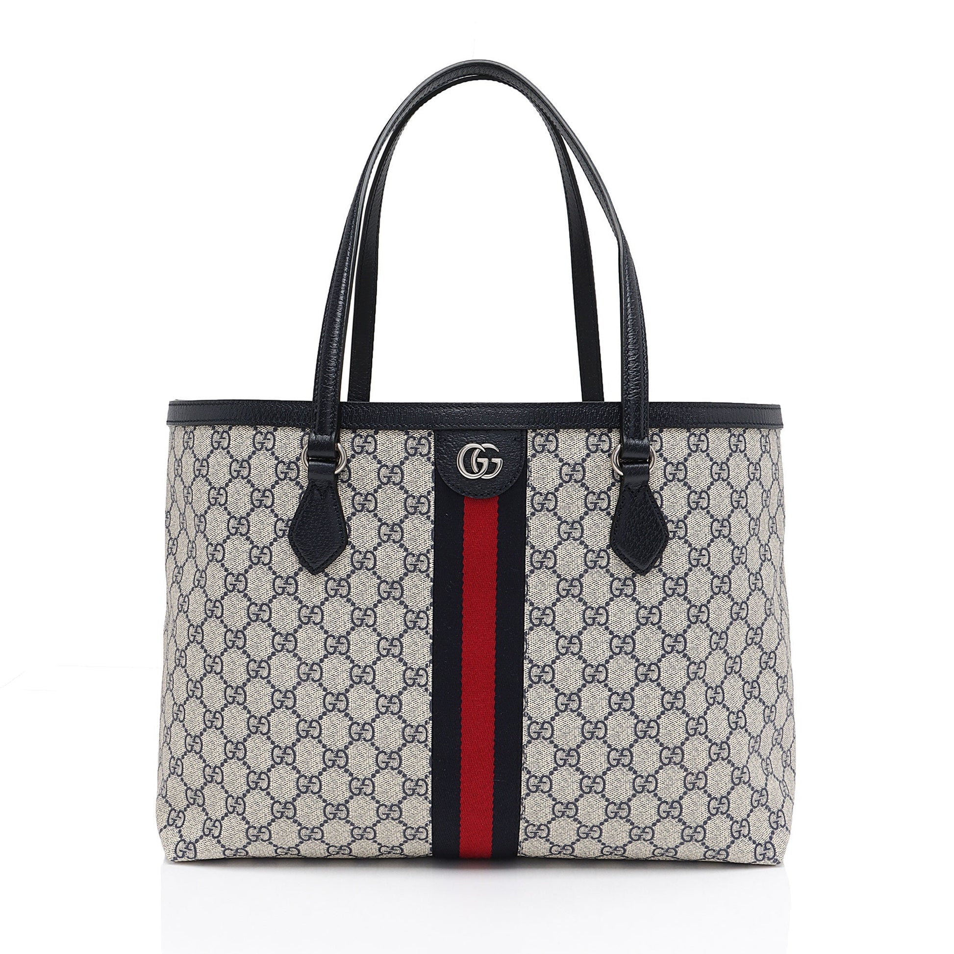 Gucci GG Supreme Ophidia Shopping SHF-oWa7Rz Leather Canvas Nylon Beige Tote Bag