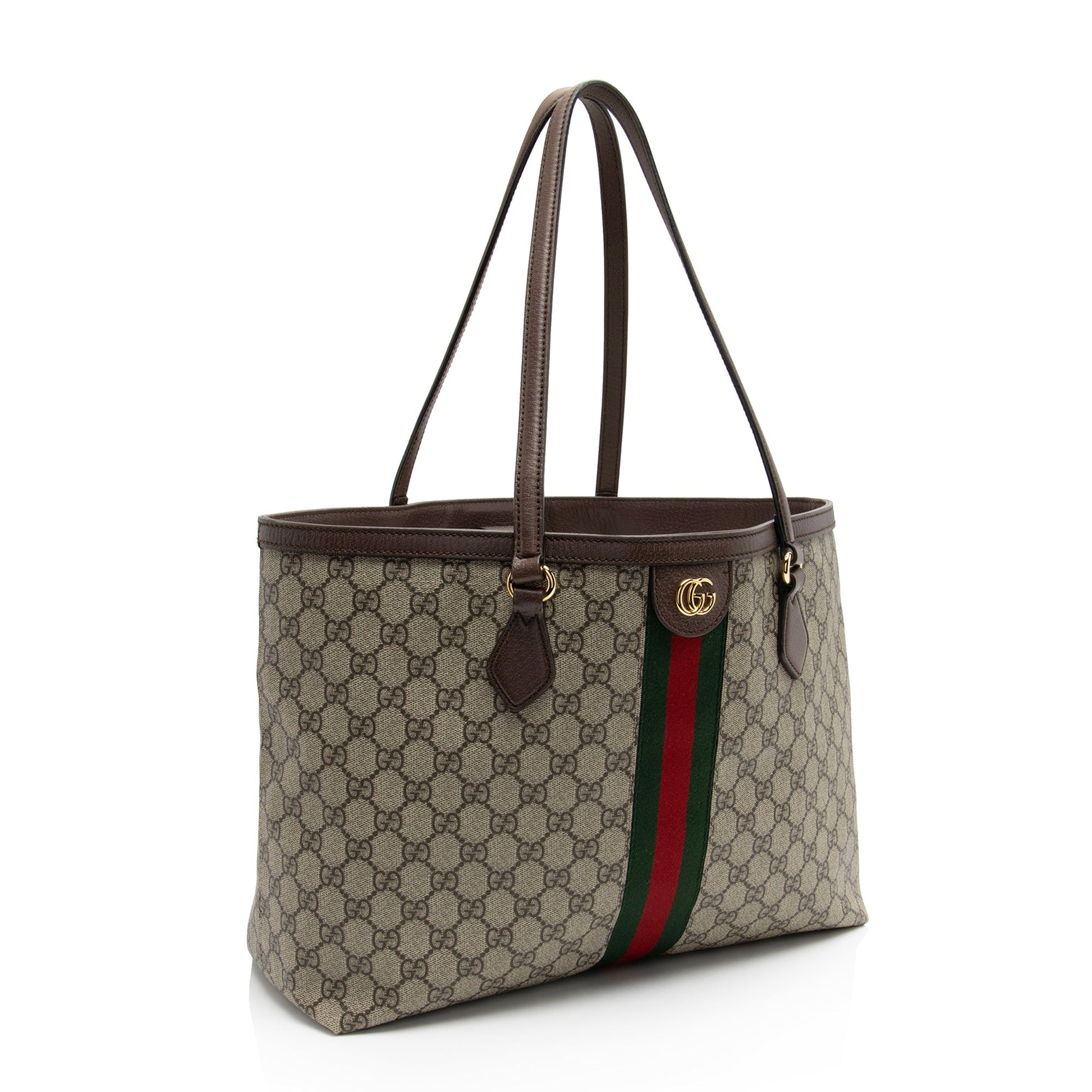 Gucci GG Supreme Ophidia Shopping SHF-3ip67H Leather Canvas Brown Beige Tote Bag