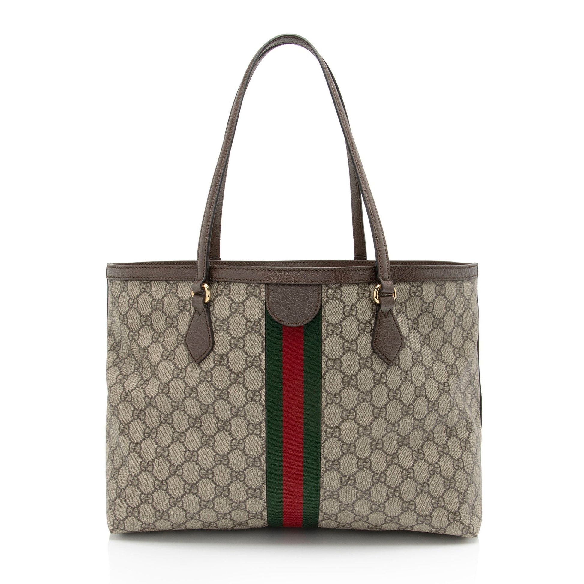 Gucci GG Supreme Ophidia Shopping SHF-pOUhc6 Leather Canvas Nylon Brown Tote Bag