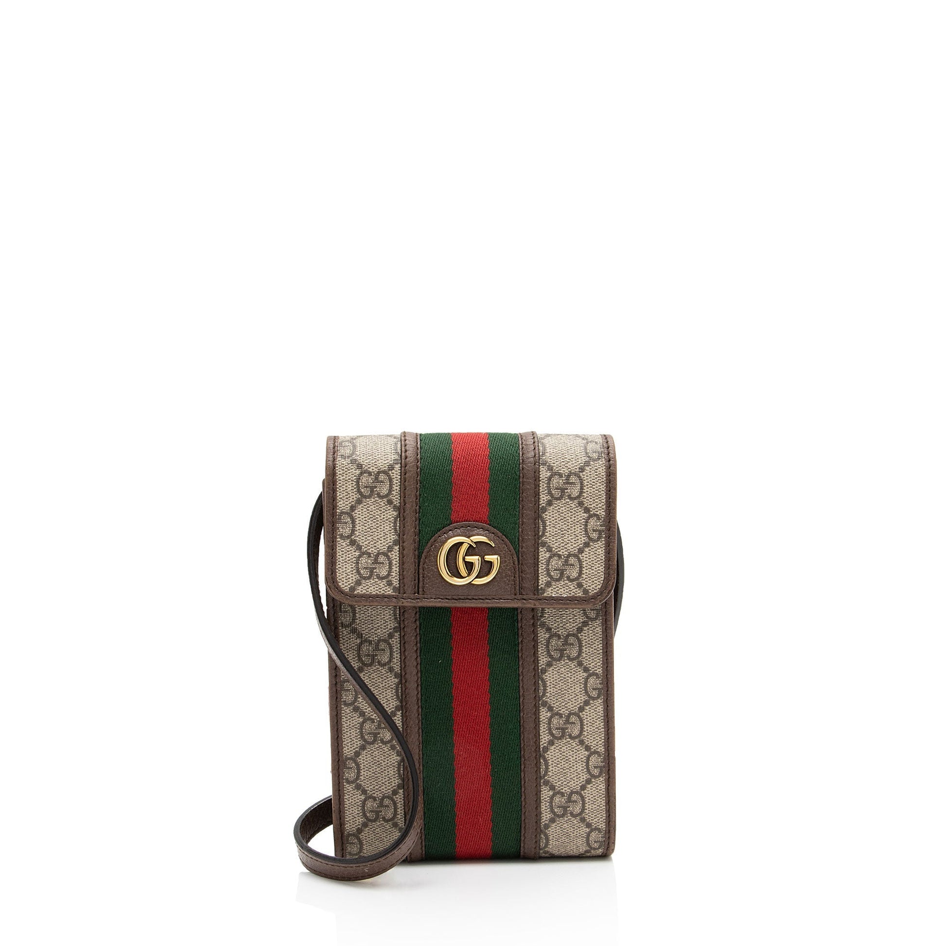 Gucci GG Supreme Ophidia SHF-S6hGyC Leather Canvas Nylon Brown Crossbody Bag