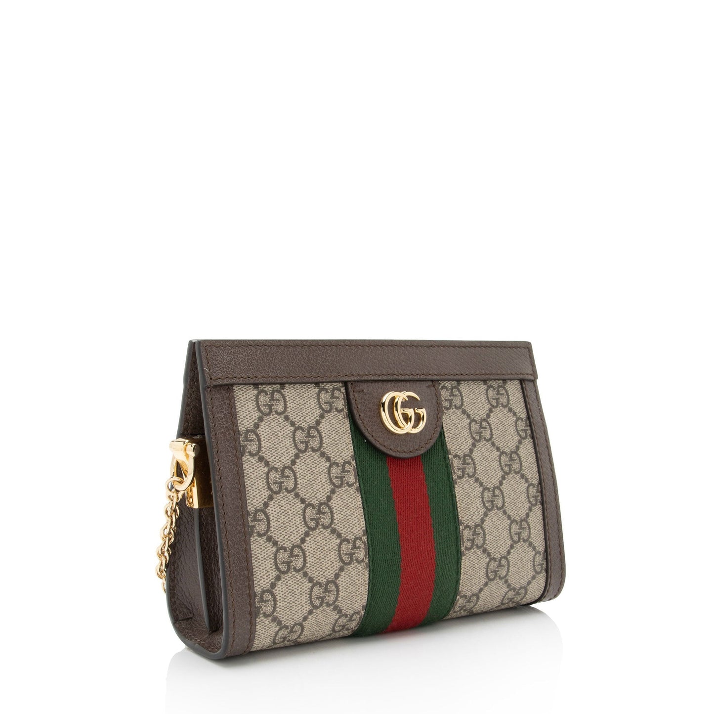 Gucci GG Supreme Ophidia Chain SHF-x5jQ2H Leather Canvas Nylon Brown Crossbody Bag
