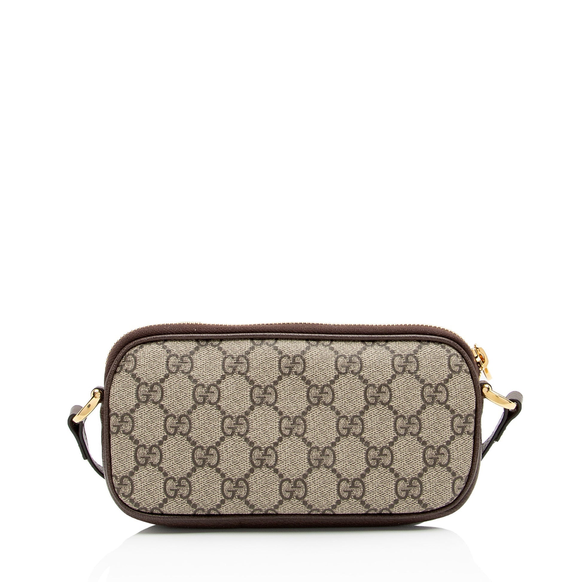 Gucci GG Supreme Ophidia SHF-Jteyep Leather Canvas Nylon Brown Crossbody Bag