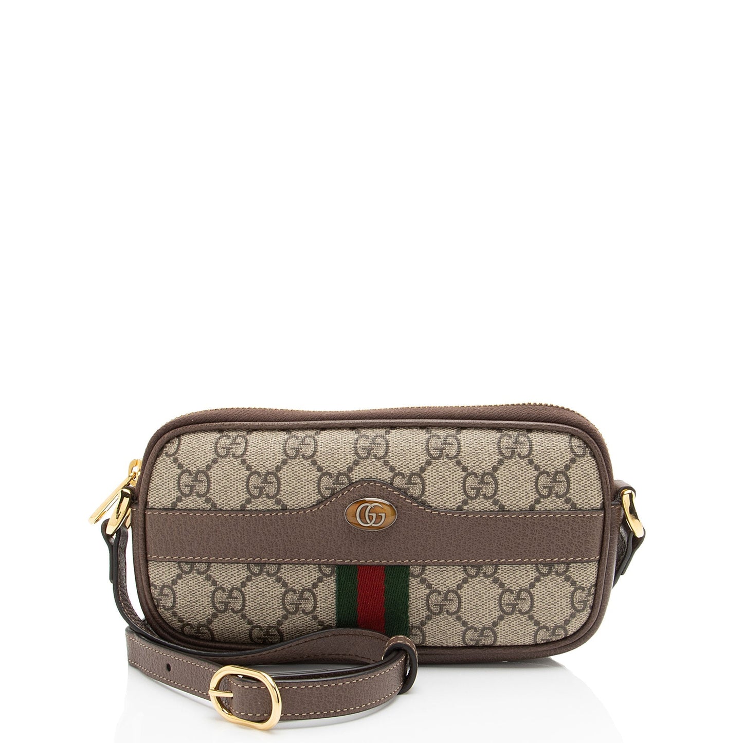 Gucci GG Supreme Ophidia SHF-hKLVeq Leather Canvas Nylon Brown Crossbody Bag