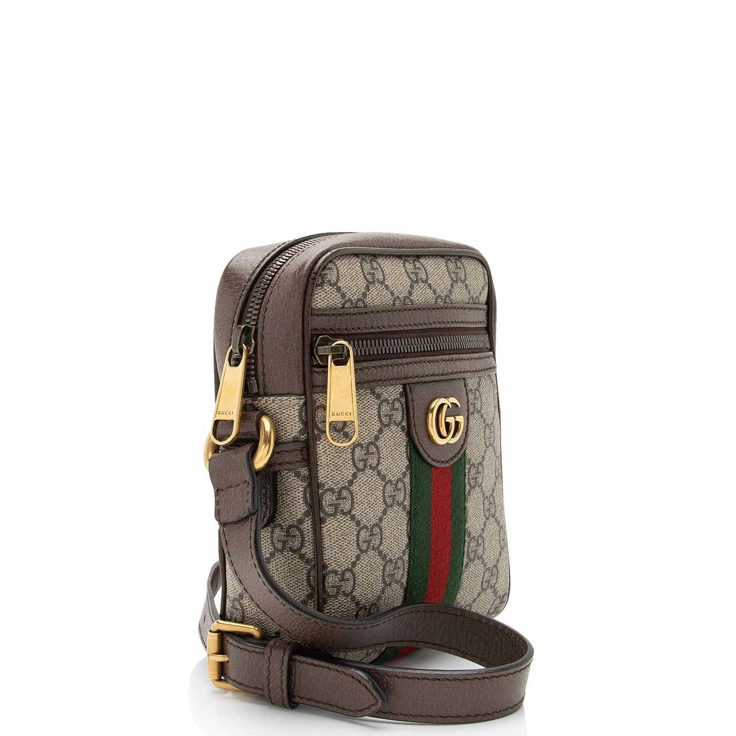 Gucci GG Supreme Ophidia Messenger SHF-tElyQo Leather Canvas Nylon Brown Shoulder Bag