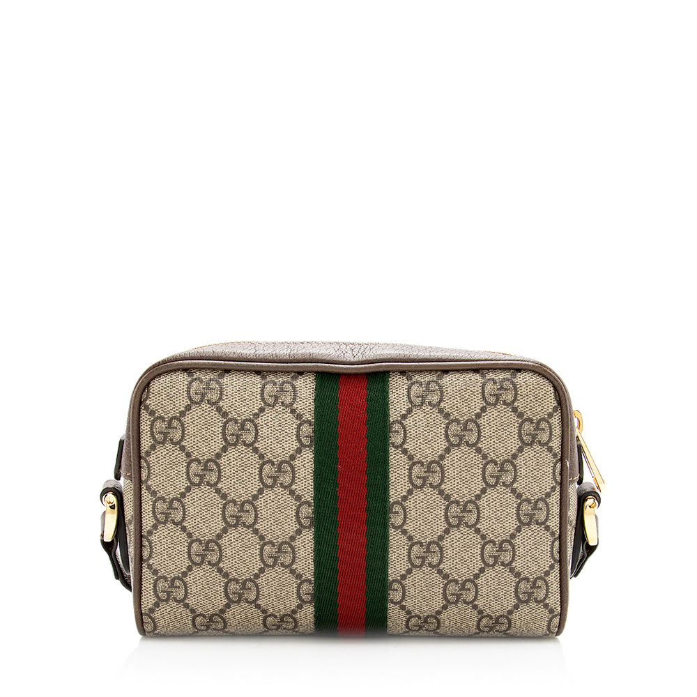 Gucci GG Supreme Ophidia SHF Leather Canvas Nylon Brown Crossbody Bag 7