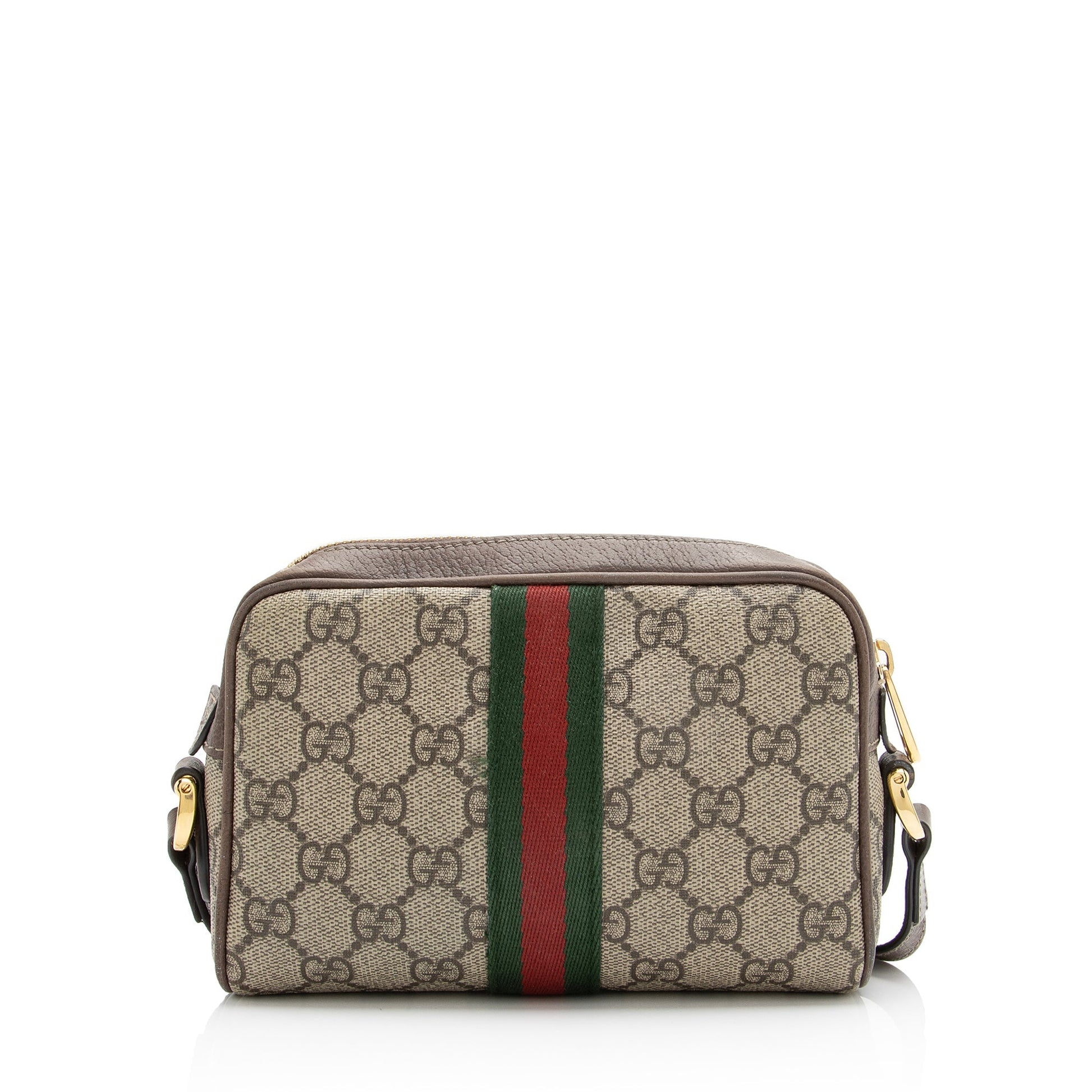 Gucci GG Supreme Ophidia SHF Leather Canvas Nylon Brown Crossbody Bag 4