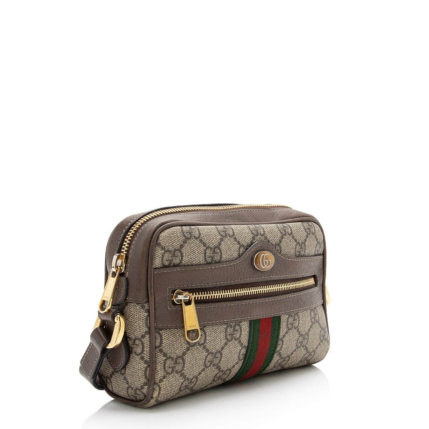 Gucci GG Supreme Ophidia SHF Leather Canvas Nylon Brown Crossbody Bag 4