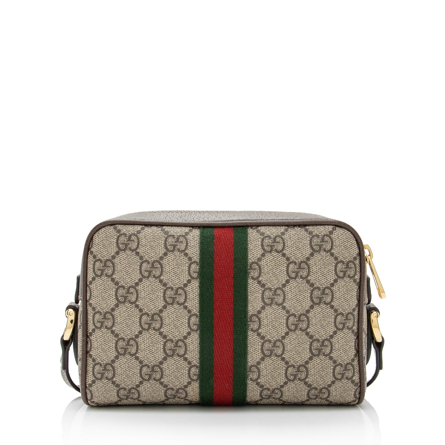 Gucci GG Supreme Ophidia SHF-8mp9g2 Leather Canvas Nylon Brown Crossbody Bag