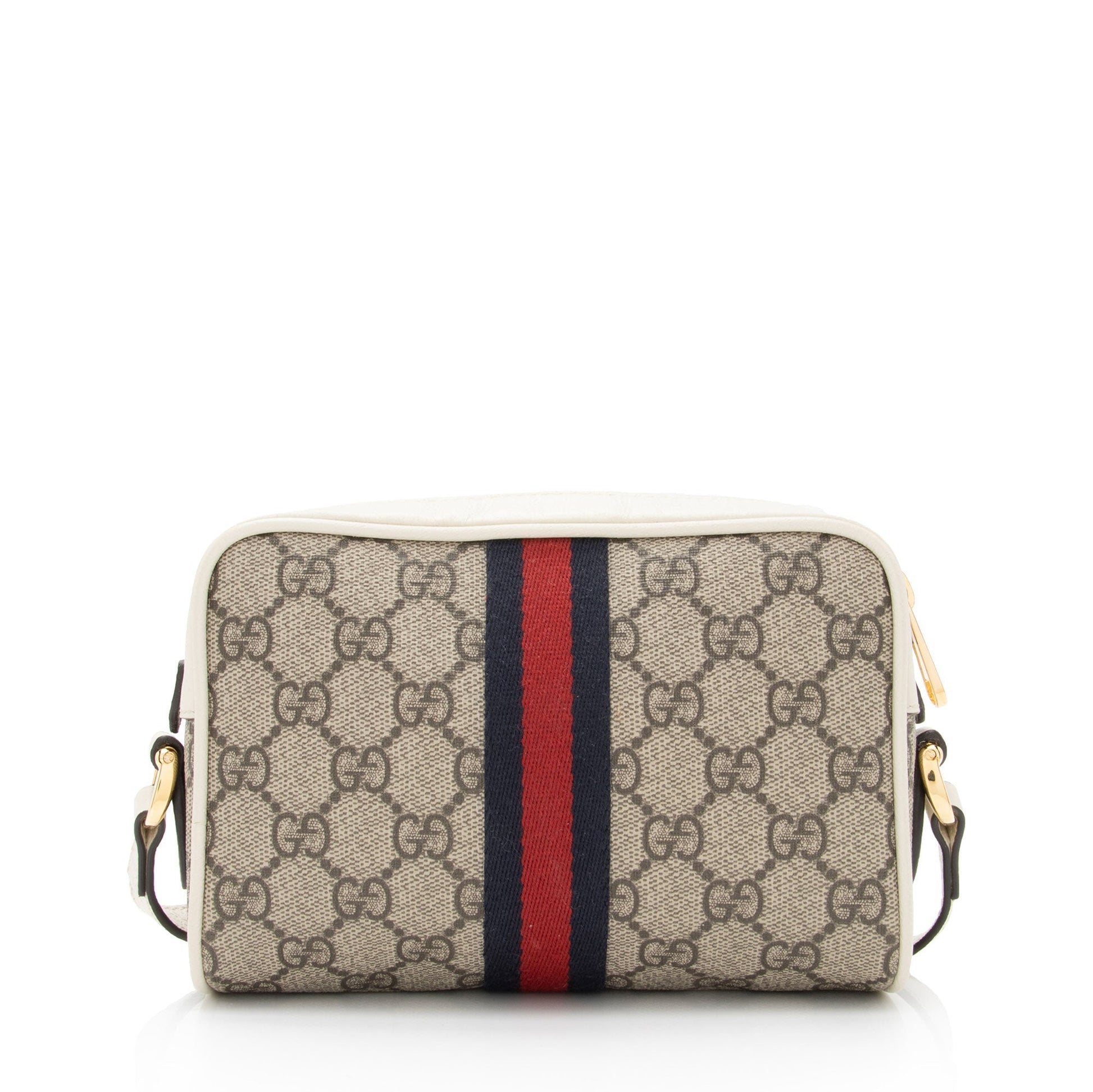 Gucci GG Supreme Ophidia SHF-GxL2JB Leather Canvas Nylon White Crossbody Bag