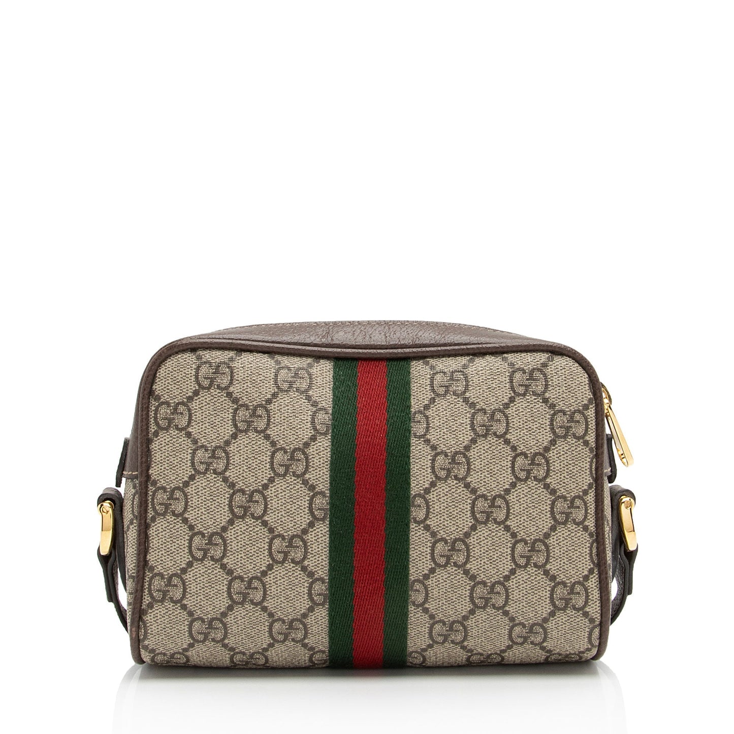 Gucci GG Supreme Ophidia SHF-MpCDx1 Leather Canvas Nylon Brown Crossbody Bag