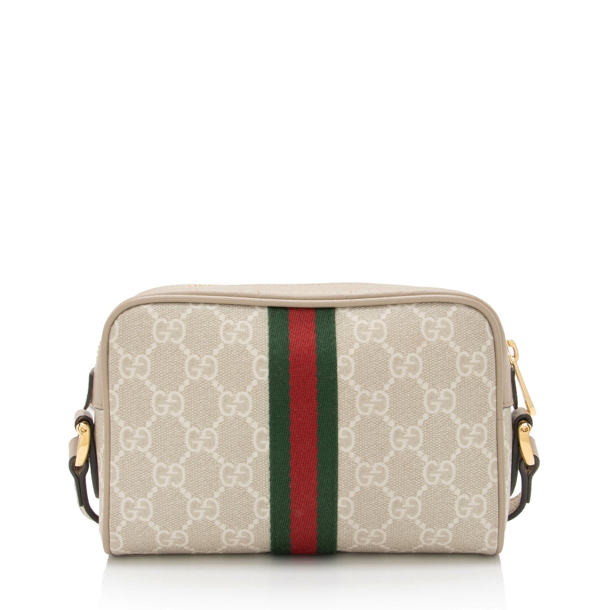 Gucci GG Supreme Ophidia SHF-QD74bF Leather Canvas Nylon Brown Crossbody Bag