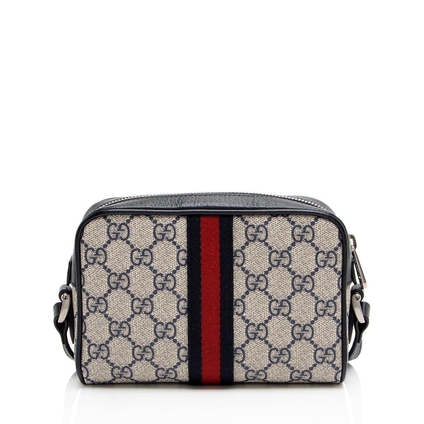 Gucci GG Supreme Ophidia Leather Canvas Nylon Blue Crossbody Bag