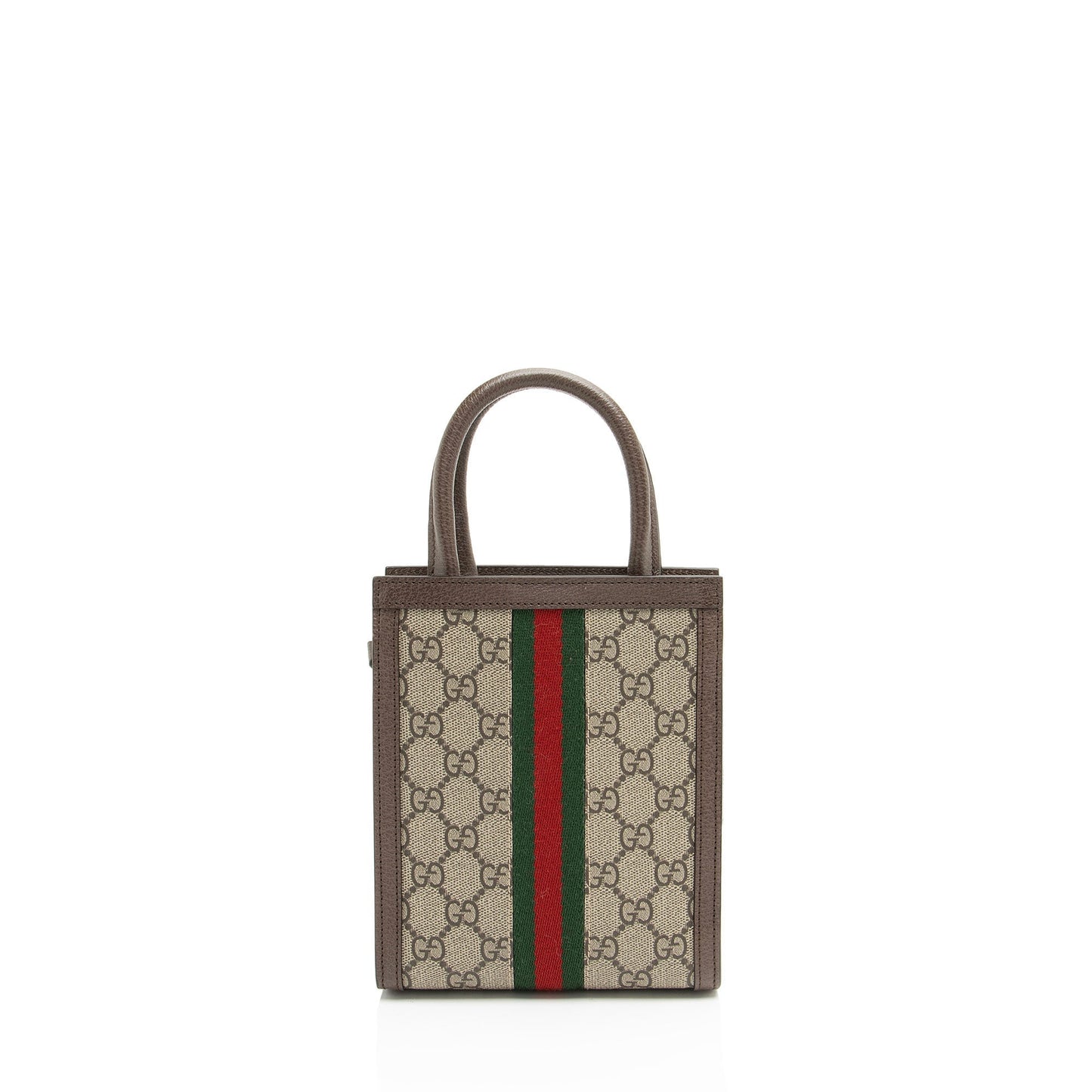 Gucci GG Supreme Ophidia Leather Canvas Nylon Beige Tote Bag