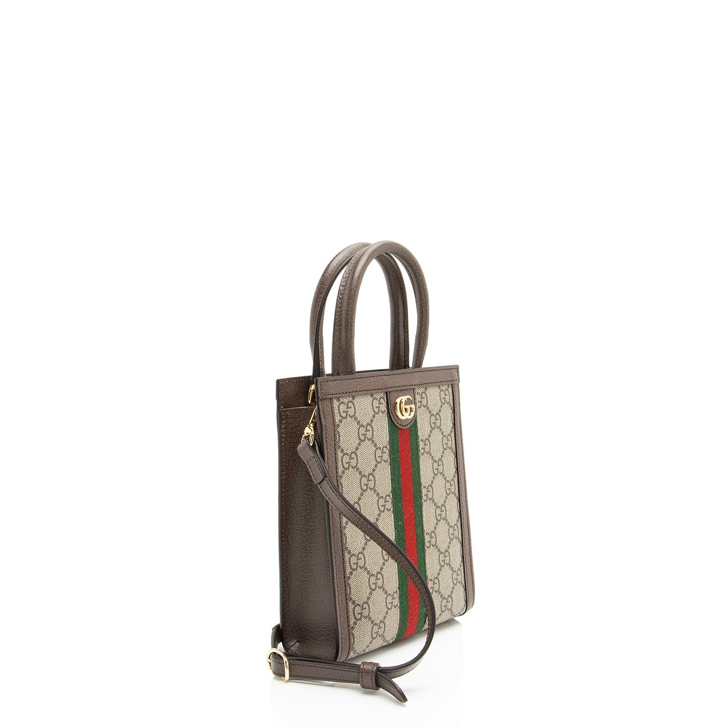 Gucci GG Supreme Ophidia Leather Canvas Nylon Beige Tote Bag