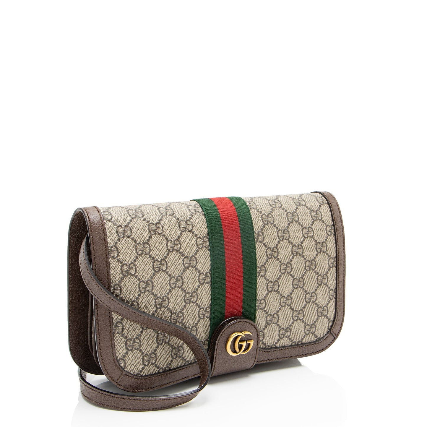 Gucci GG Supreme Ophidia New Acero Leather Canvas Nylon Brown Shoulder Bag Triple Messenger
