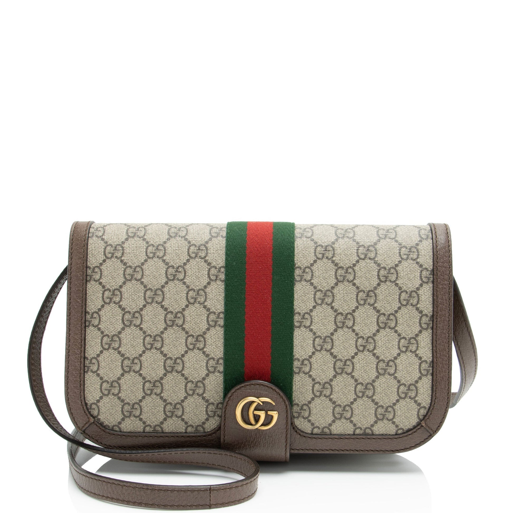 Gucci GG Supreme Ophidia New Acero Leather Canvas Nylon Brown Shoulder Bag