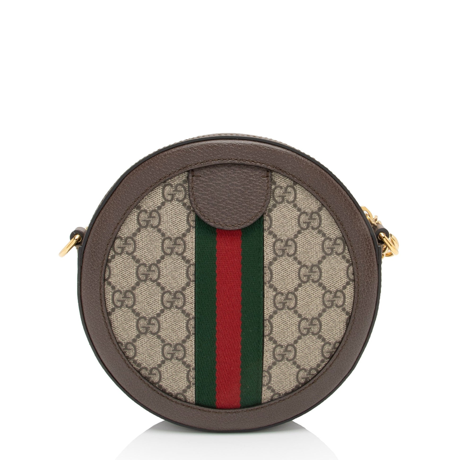 Gucci GG Supreme Ophidia Round SHF-nhYXSB Leather Canvas Nylon Brown Crossbody Bag