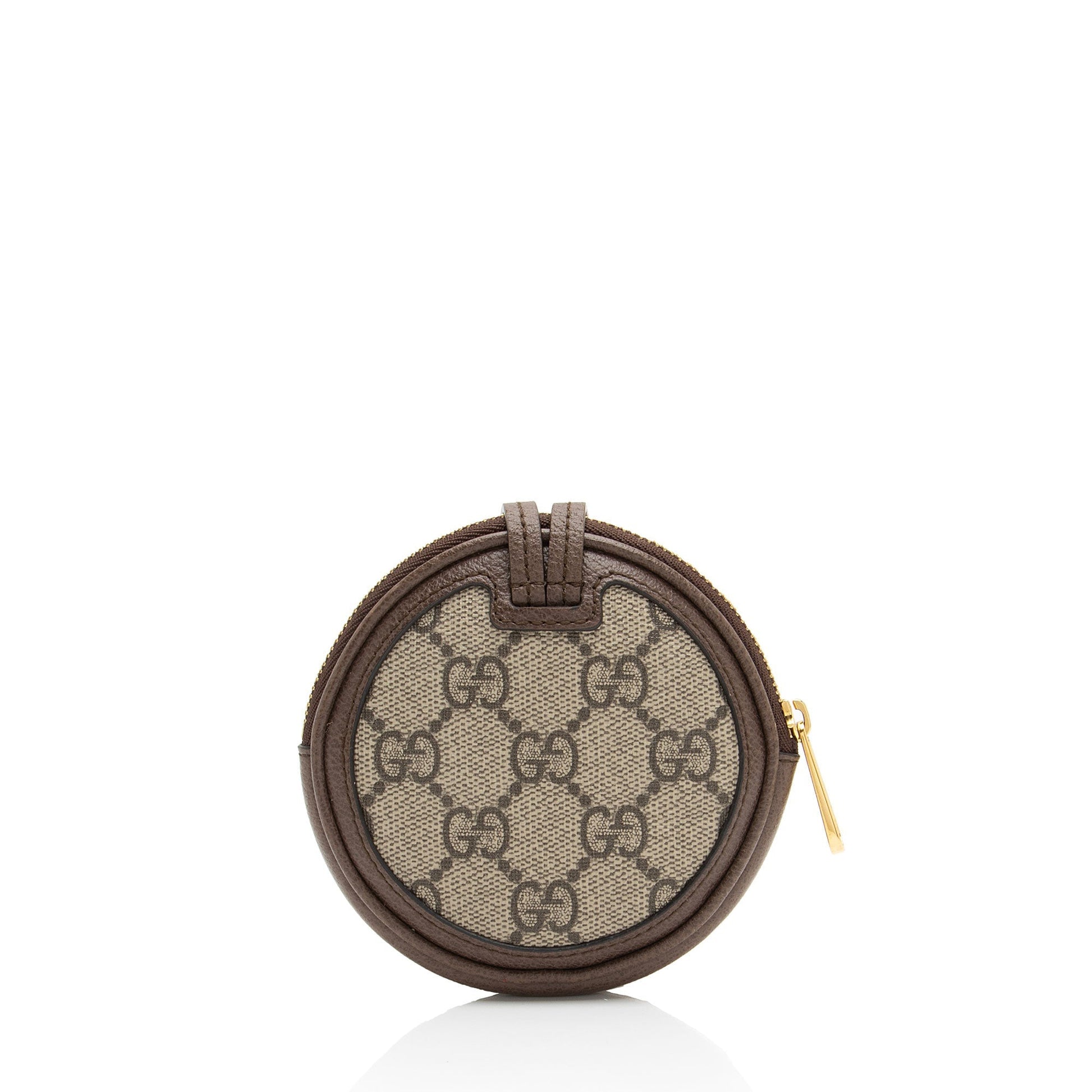 Gucci GG Supreme Ophidia Round Neck Leather Canvas Nylon Brown Shoulder Bag
