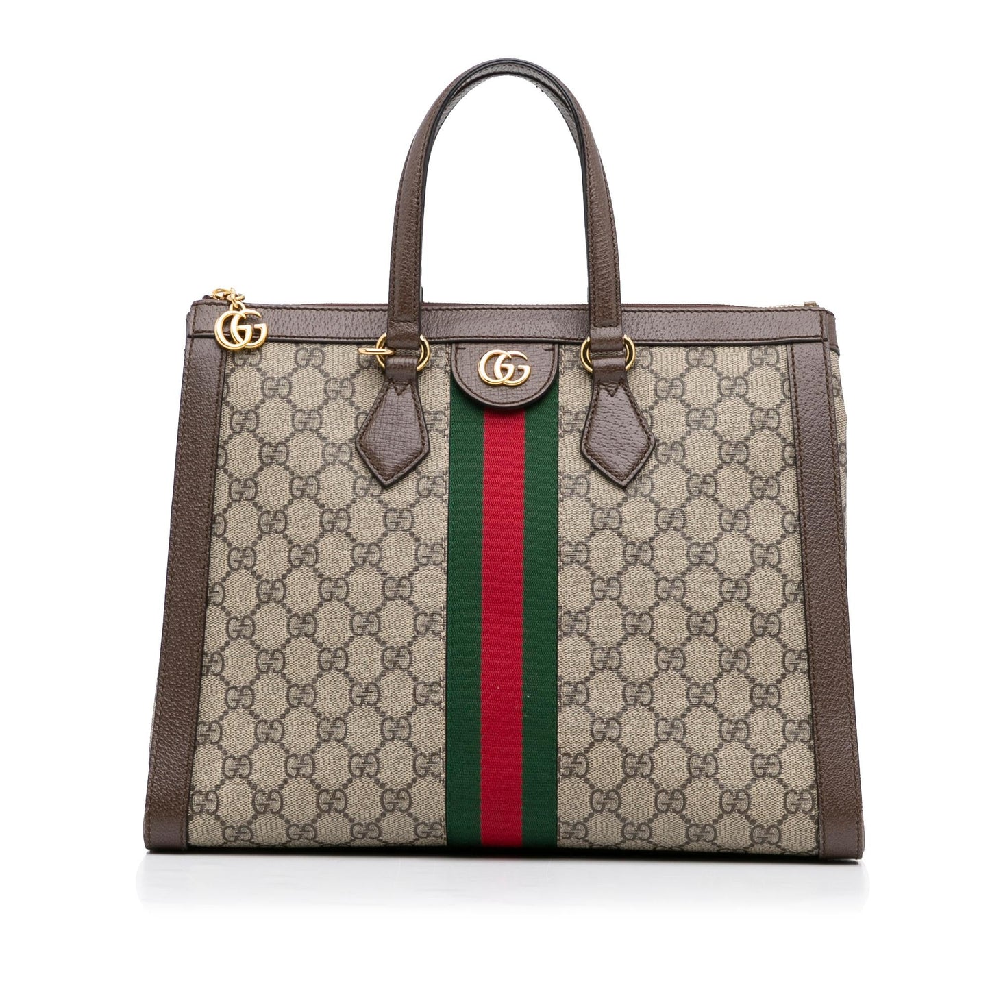 Gucci GG Supreme Ophidia SHG-MBJHi8 Canvas Calf Brown Satchel Bag