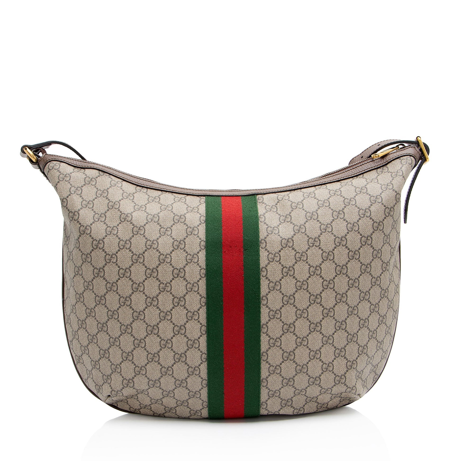 Gucci GG Supreme Ophidia Leather Canvas Nylon Brown Shoulder Bag Bag 2