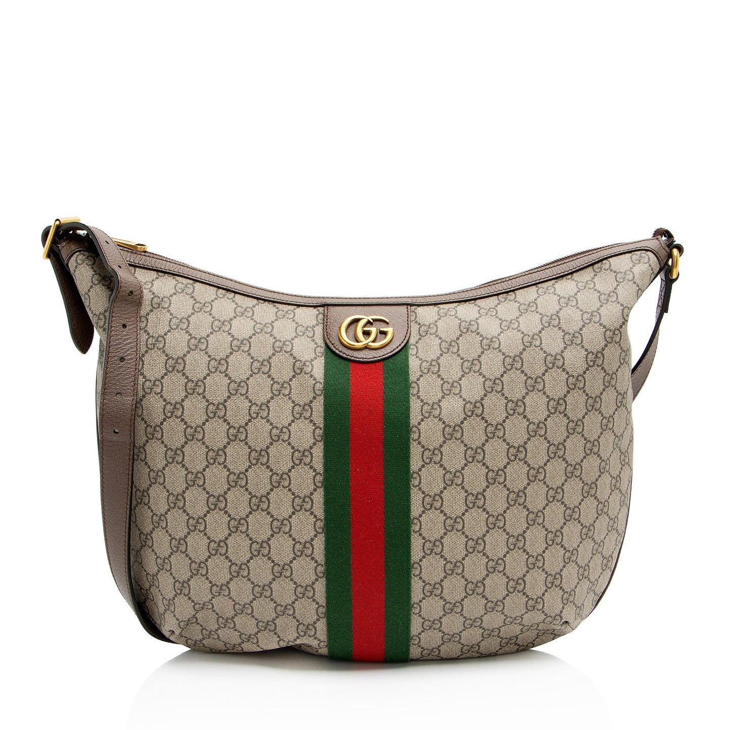 Gucci GG Supreme Ophidia Leather Canvas Nylon Brown Shoulder Bag Bag 2