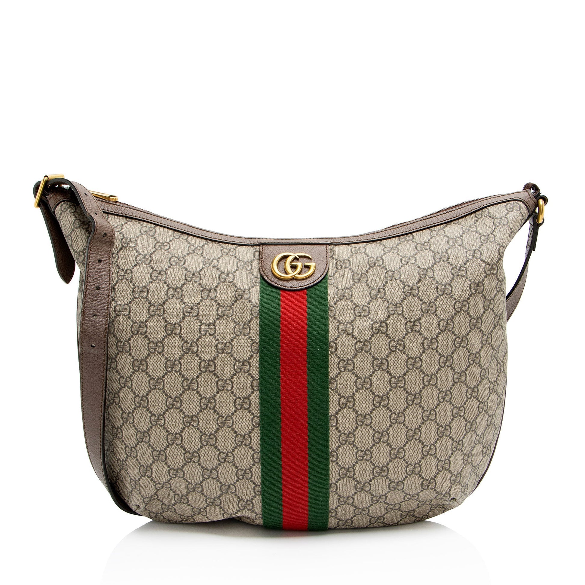 Gucci GG Supreme Ophidia Leather Canvas Nylon Brown Shoulder Bag Bag 2