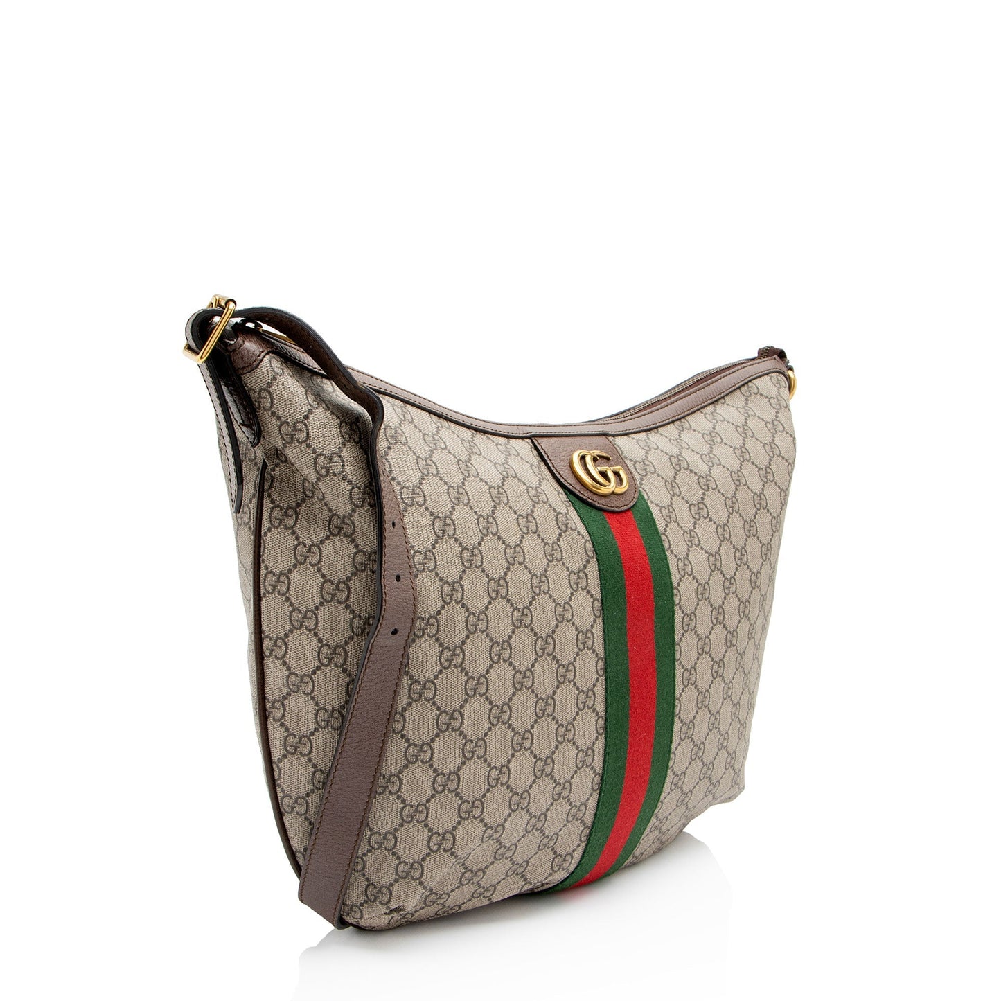 Gucci GG Supreme Ophidia Leather Canvas Nylon Brown Shoulder Bag Bag 2