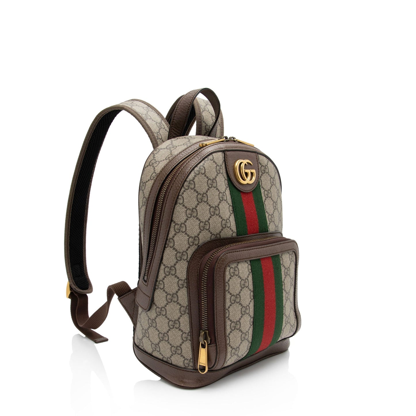 Gucci GG Supreme Ophidia Backpack SHF-A9oqY2 Leather Canvas Nylon Brown Shoulder Bag