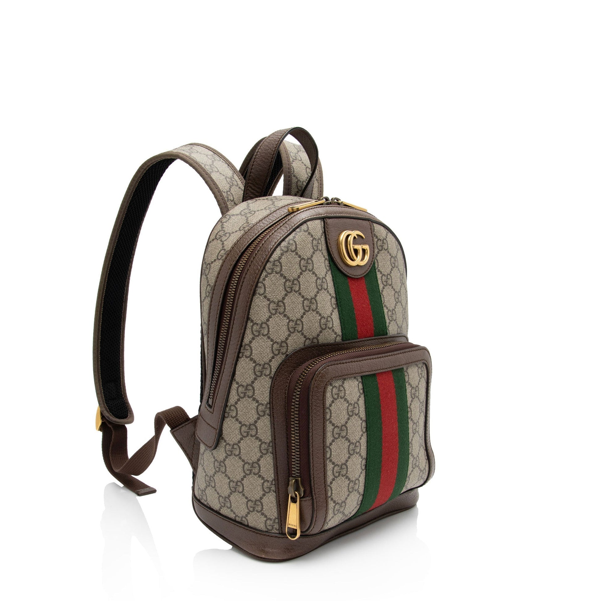 Gucci GG Supreme Ophidia Backpack SHF-A9oqY2 Leather Canvas Nylon Brown Shoulder Bag