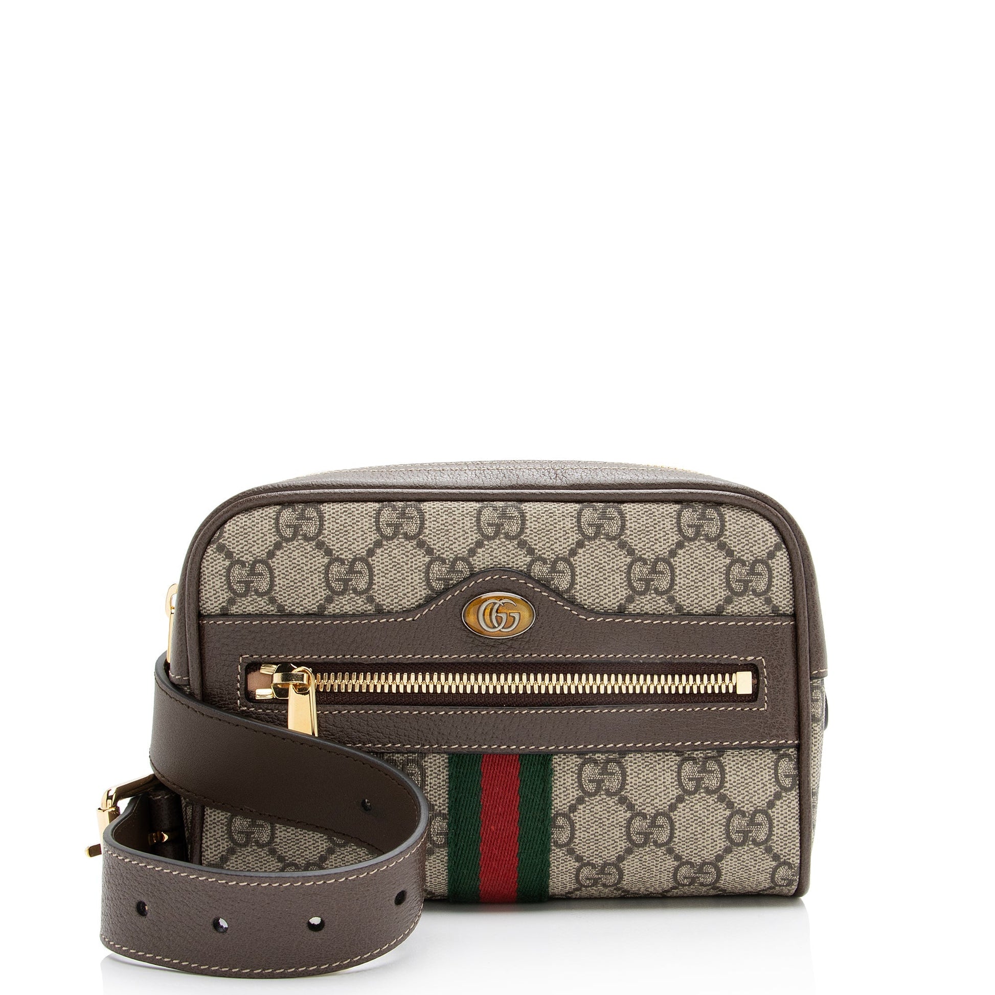 Gucci GG Supreme Ophidia Belt - Leather Canvas Nylon Brown Accessory 75 Shf