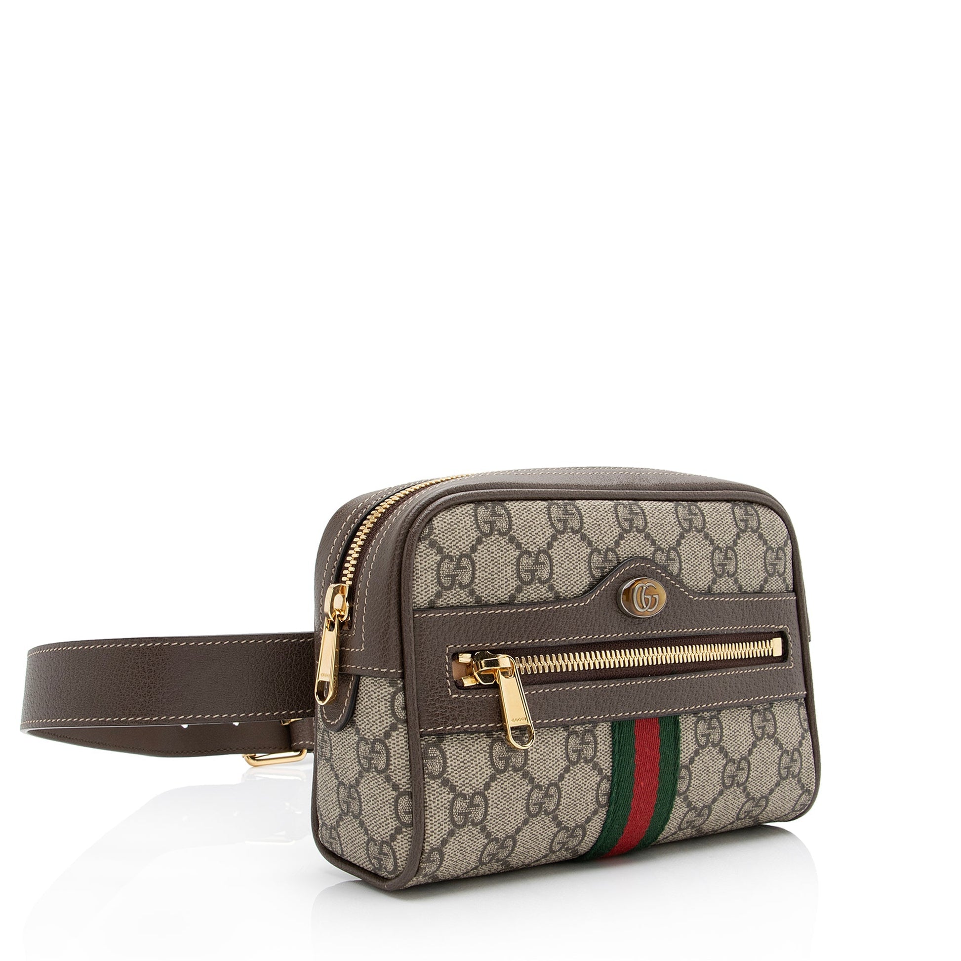 Gucci GG Supreme Ophidia Belt - Leather Canvas Nylon Brown Accessory 75 Shf