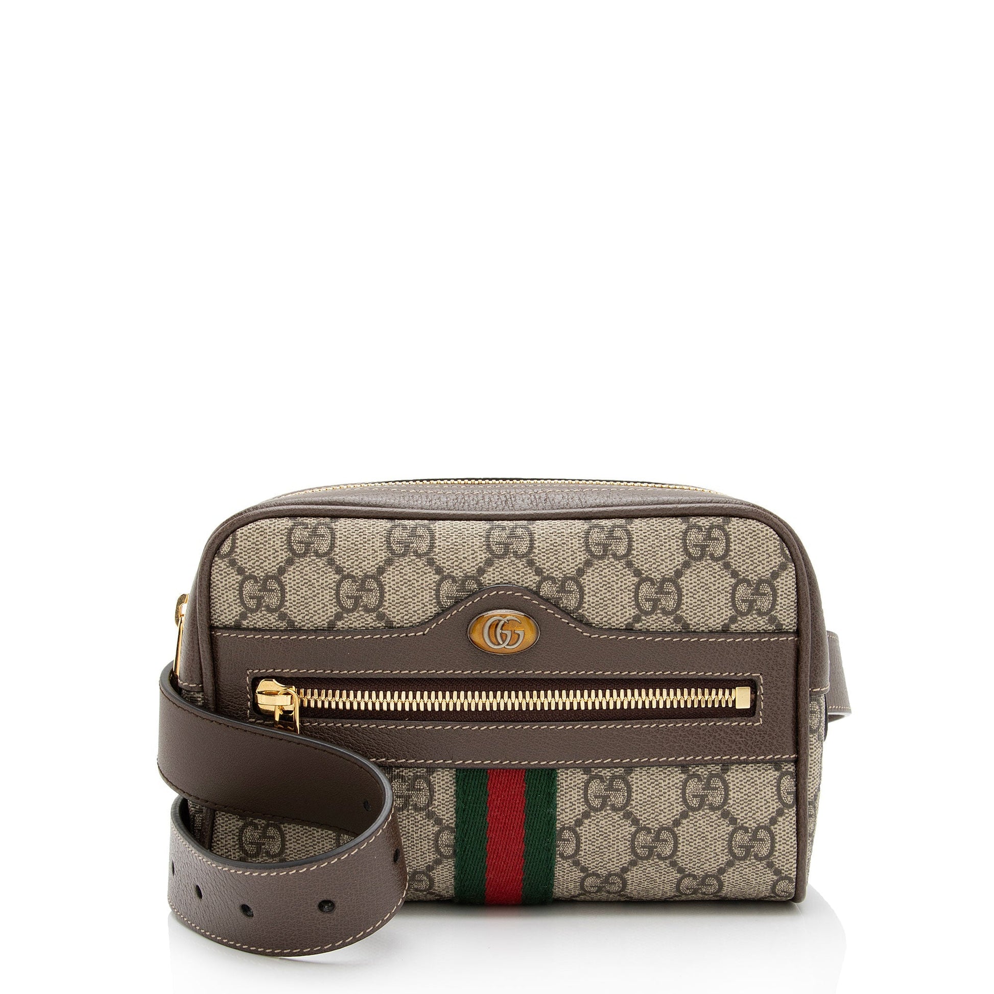 Gucci GG Supreme Ophidia Belt - Leather Canvas Nylon Brown Accessory Shf Axoika