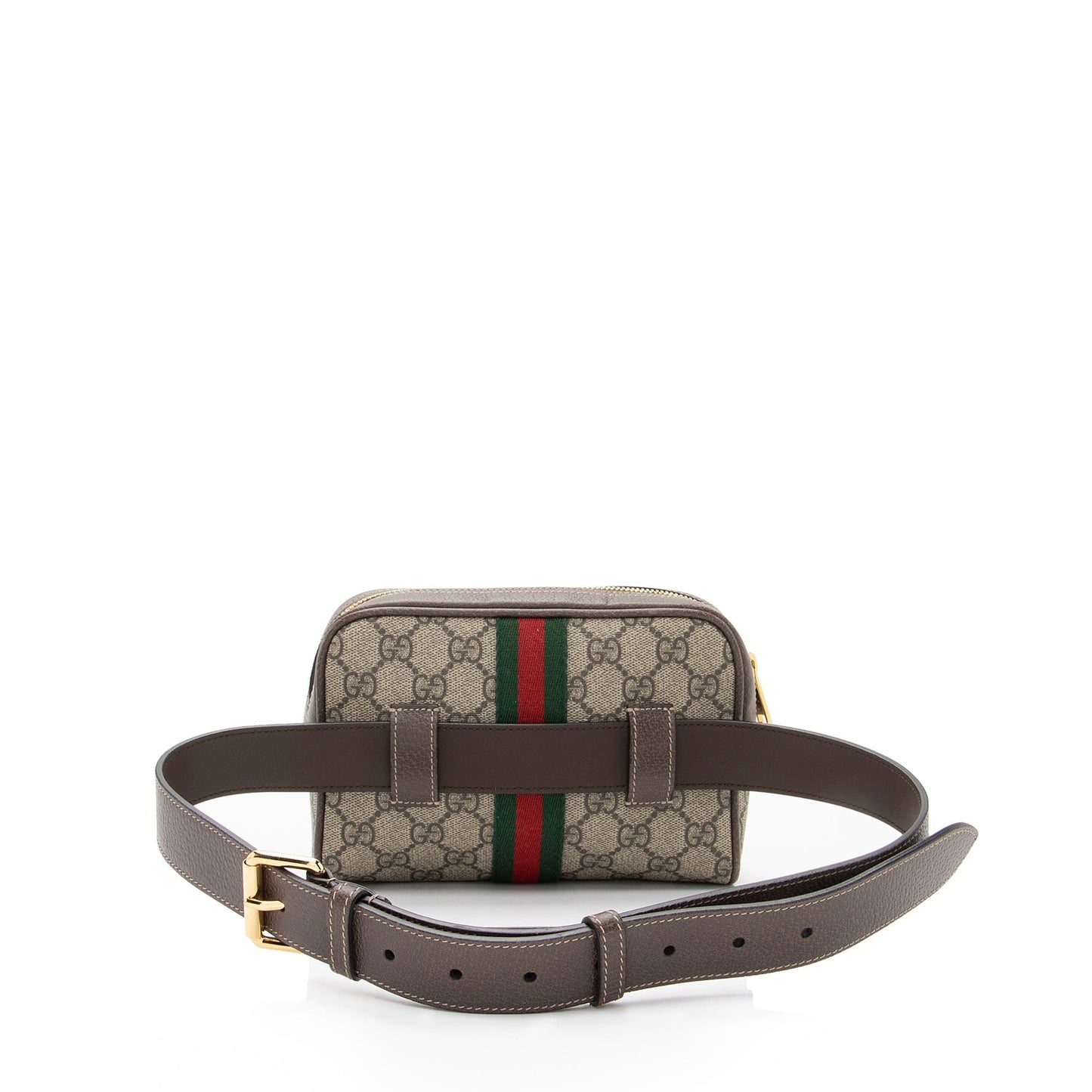 Gucci GG Supreme Ophidia Belt - Leather Canvas Nylon Brown Accessory Shf Hro368