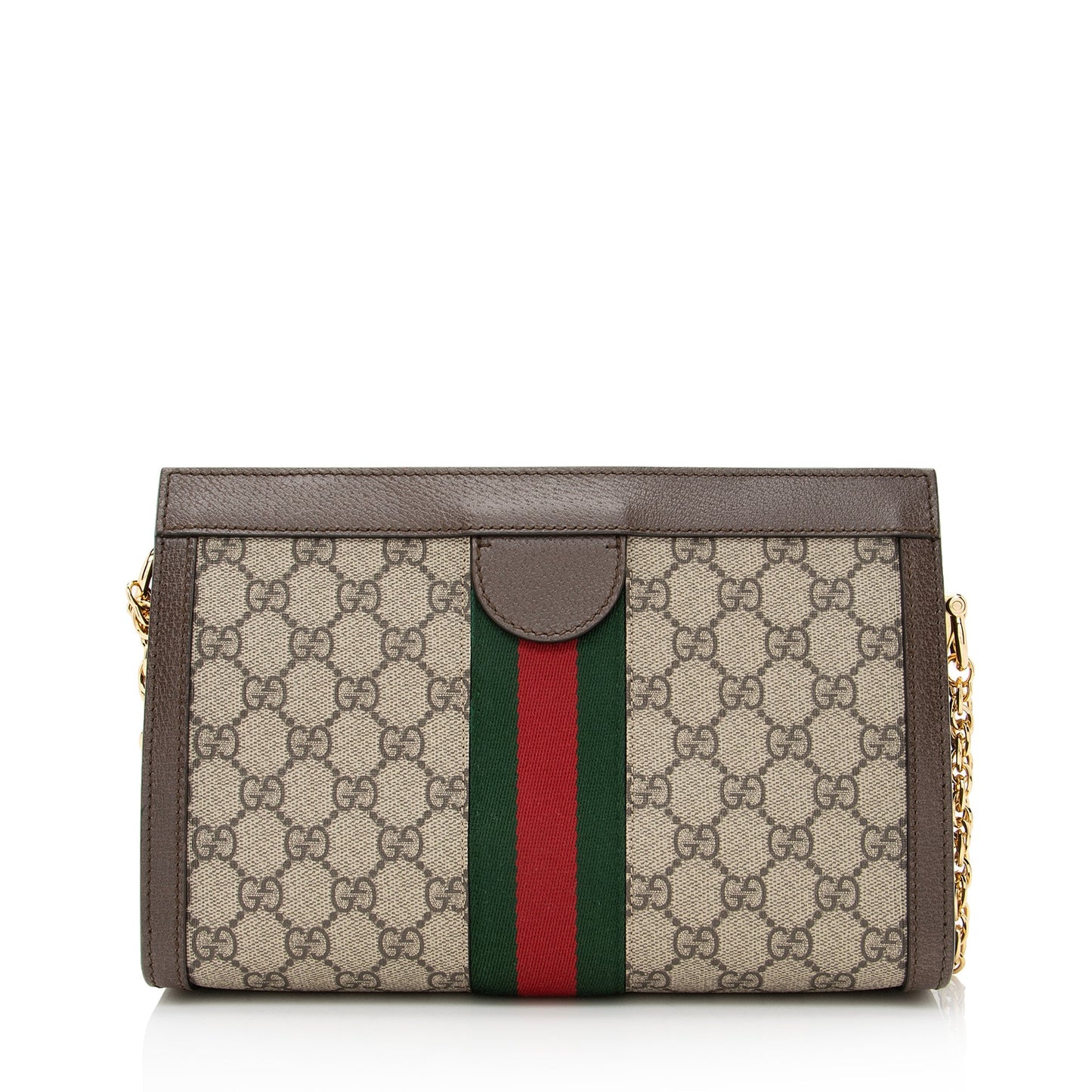 Gucci GG Supreme Ophidia Chain SHF Leather Canvas Nylon Beige Shoulder Bag