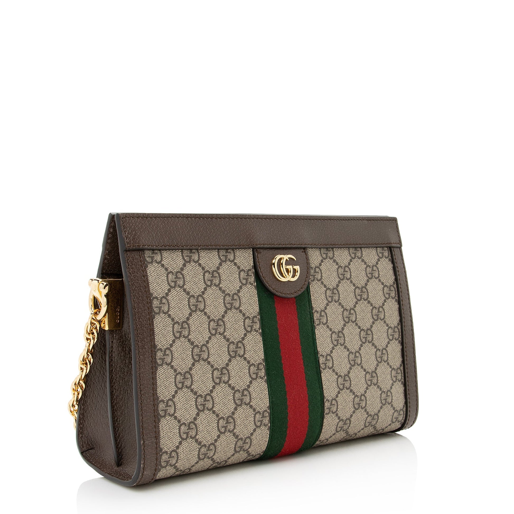 Gucci GG Supreme Ophidia Chain SHF Leather Canvas Nylon Beige Shoulder Bag