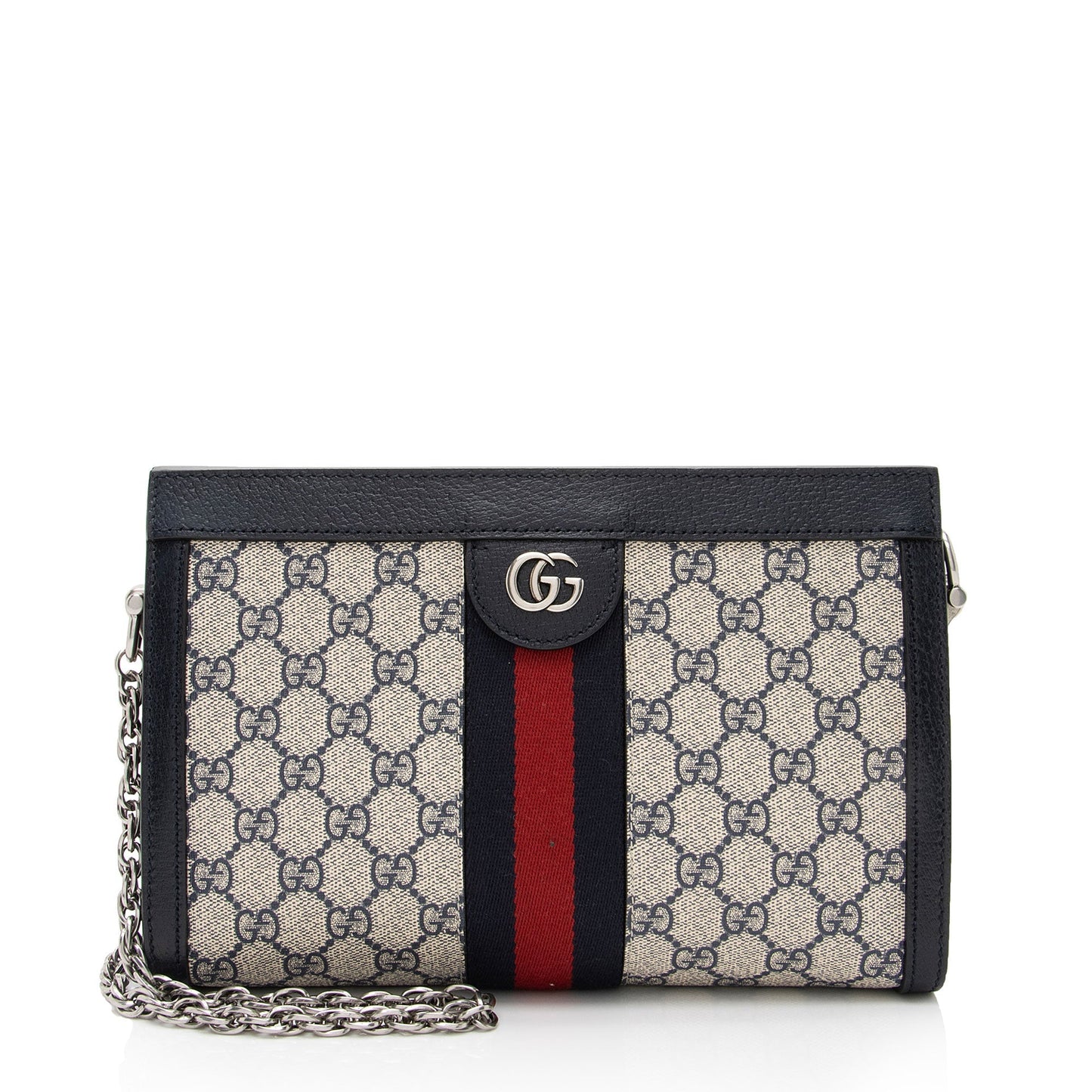 Gucci GG Supreme Ophidia Chain SHF-lE2p5v Leather Canvas Nylon Beige Shoulder Bag